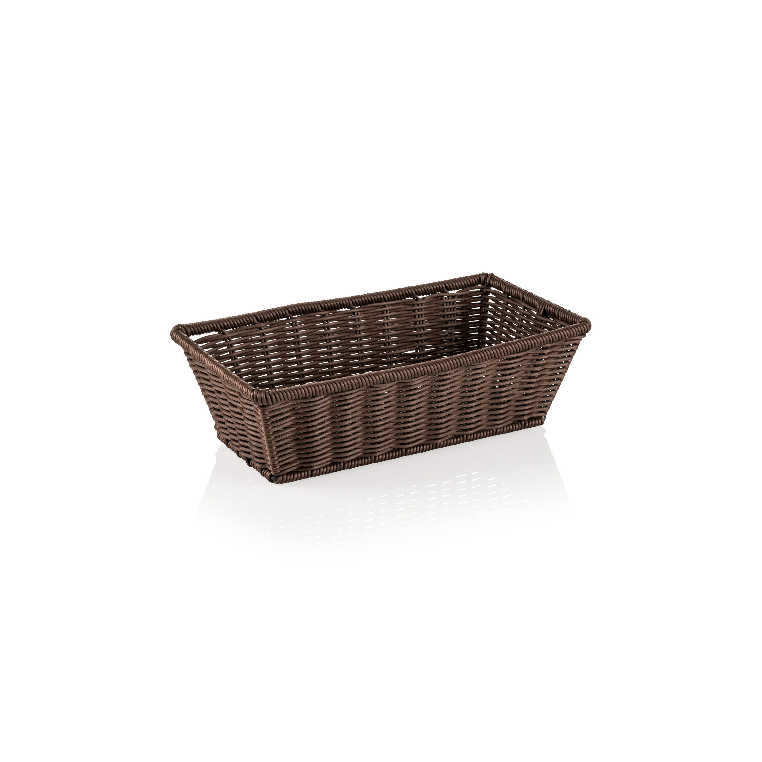 Systemkorb 32,5 x 17,5 x 10 cm, braun mit Drahtverstärkung im oberen Rand