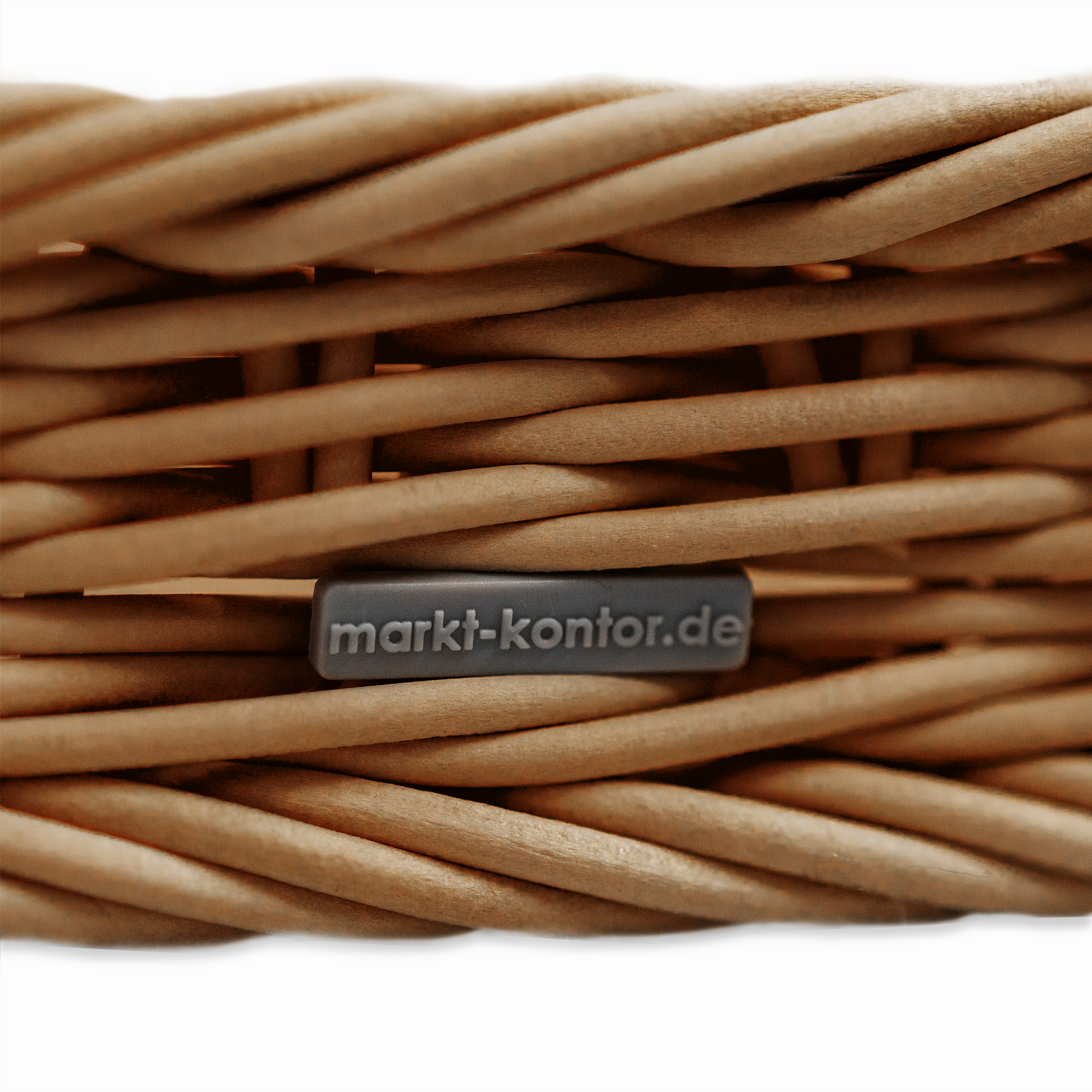 Auslagekorb 40 x 20 x 5 cm, beige mit Rahmenverstärkung aus Edelstahl