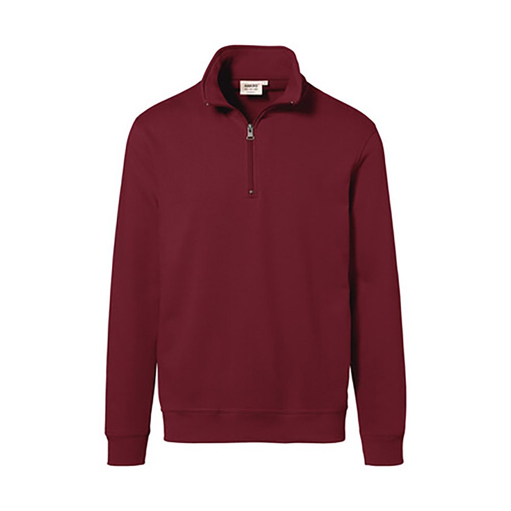 Zip-Sweatshirt Premium, weinrot