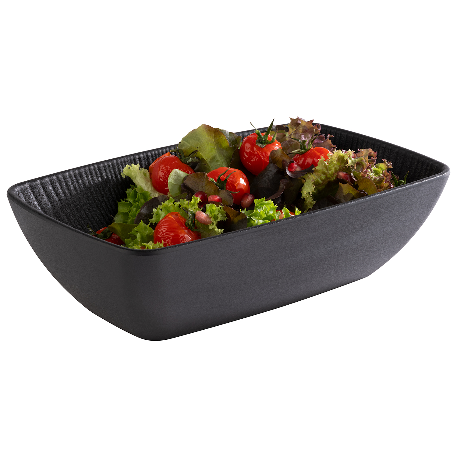 GN 1/4 Schale -NERO- 26,5 x 16,2 cm, H: 7,5 cm Melamin schwarz