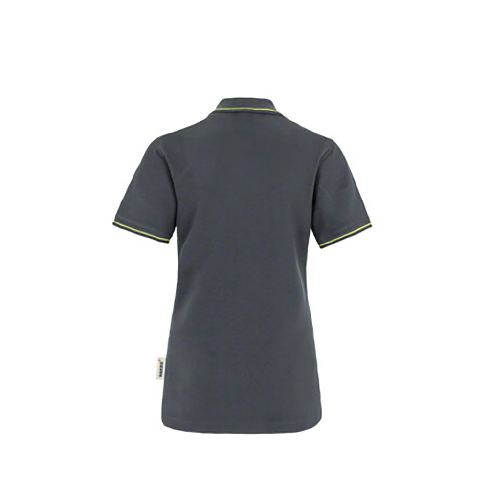 Woman-Polo Casual, anthrazit/kiwi