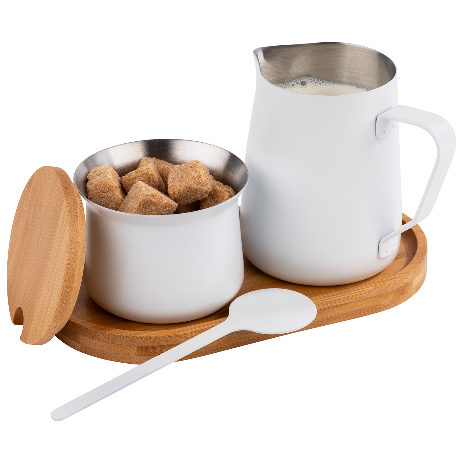 Milch- und Zucker-Set MILURO 5teilig bamboo