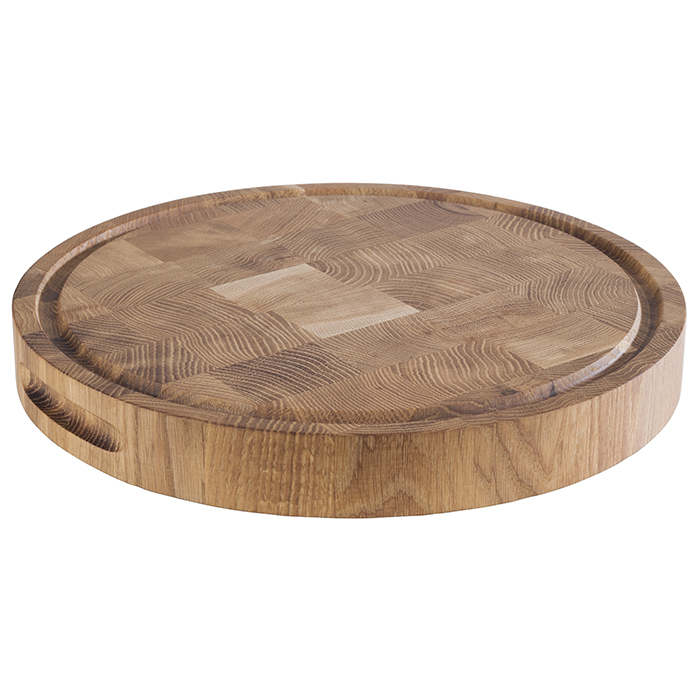 Buffetbrett -PROFI- Ø 33 cm, H: 4,5 cm Eichenholz