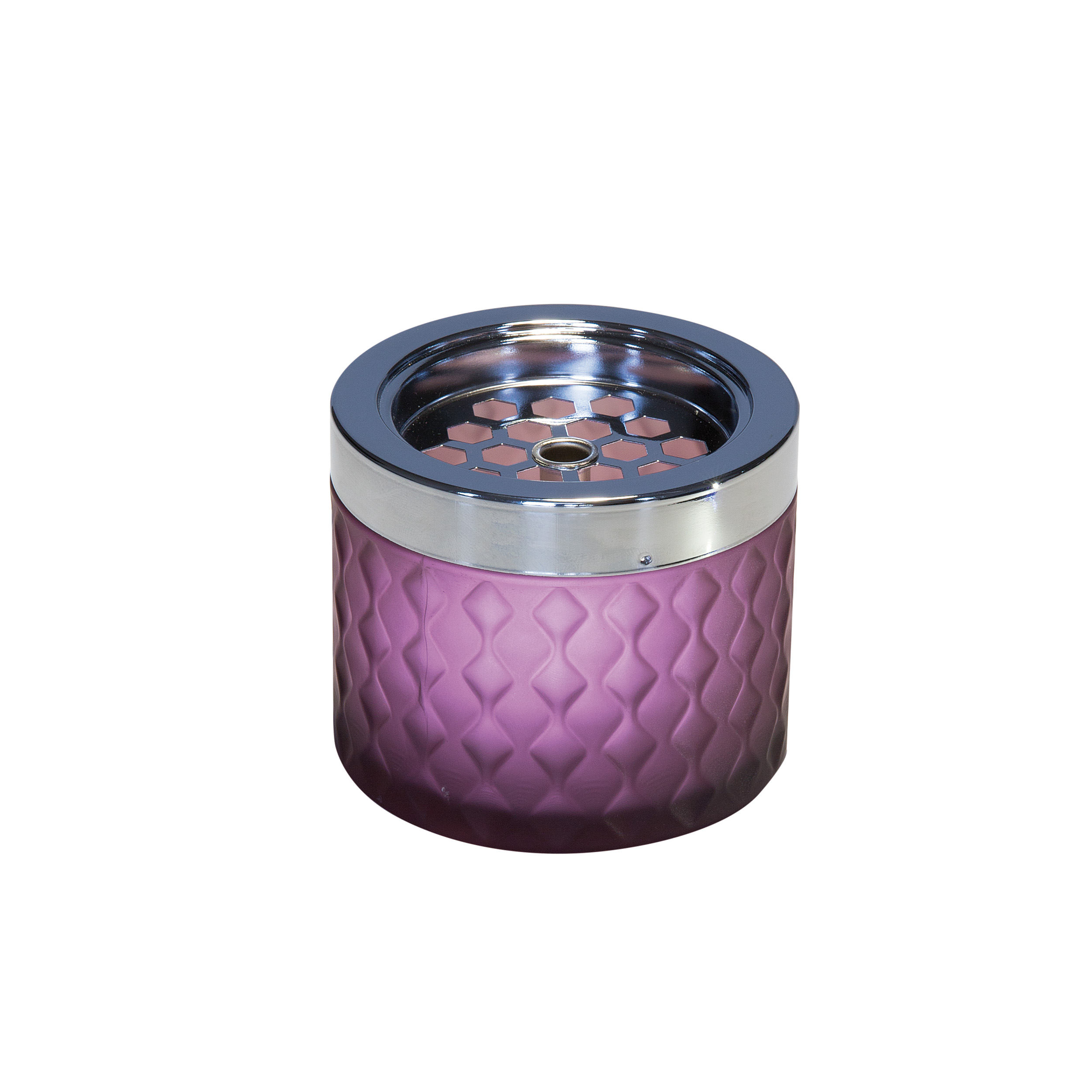 Windaschenbecher Ø 9,5 cm, H: 8 cm Glas, matt-berry, gefrosted