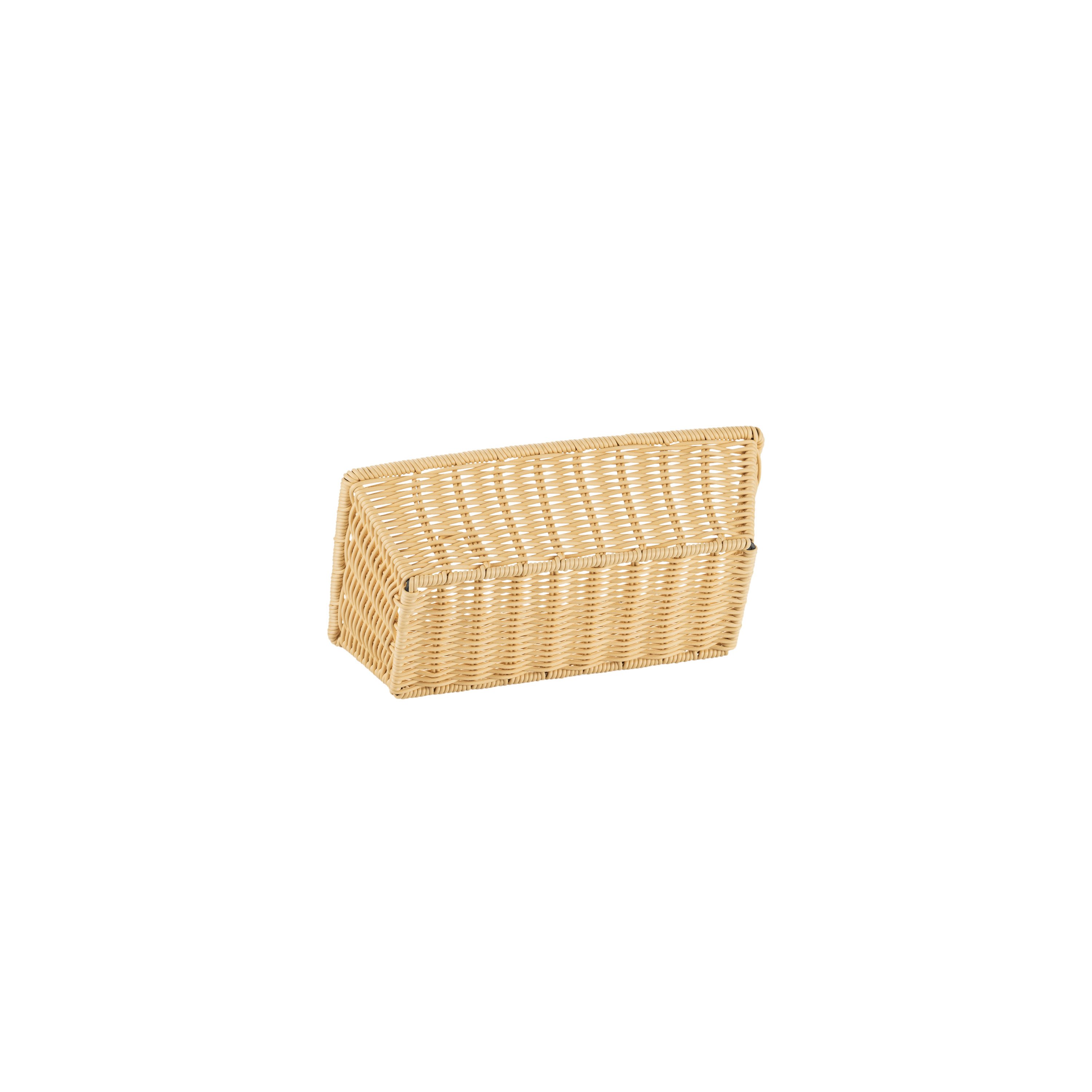 Systemkorb 32,5 x 17,5 x 10 cm, hellbeige mit Drahtverstärkung im oberen Rand