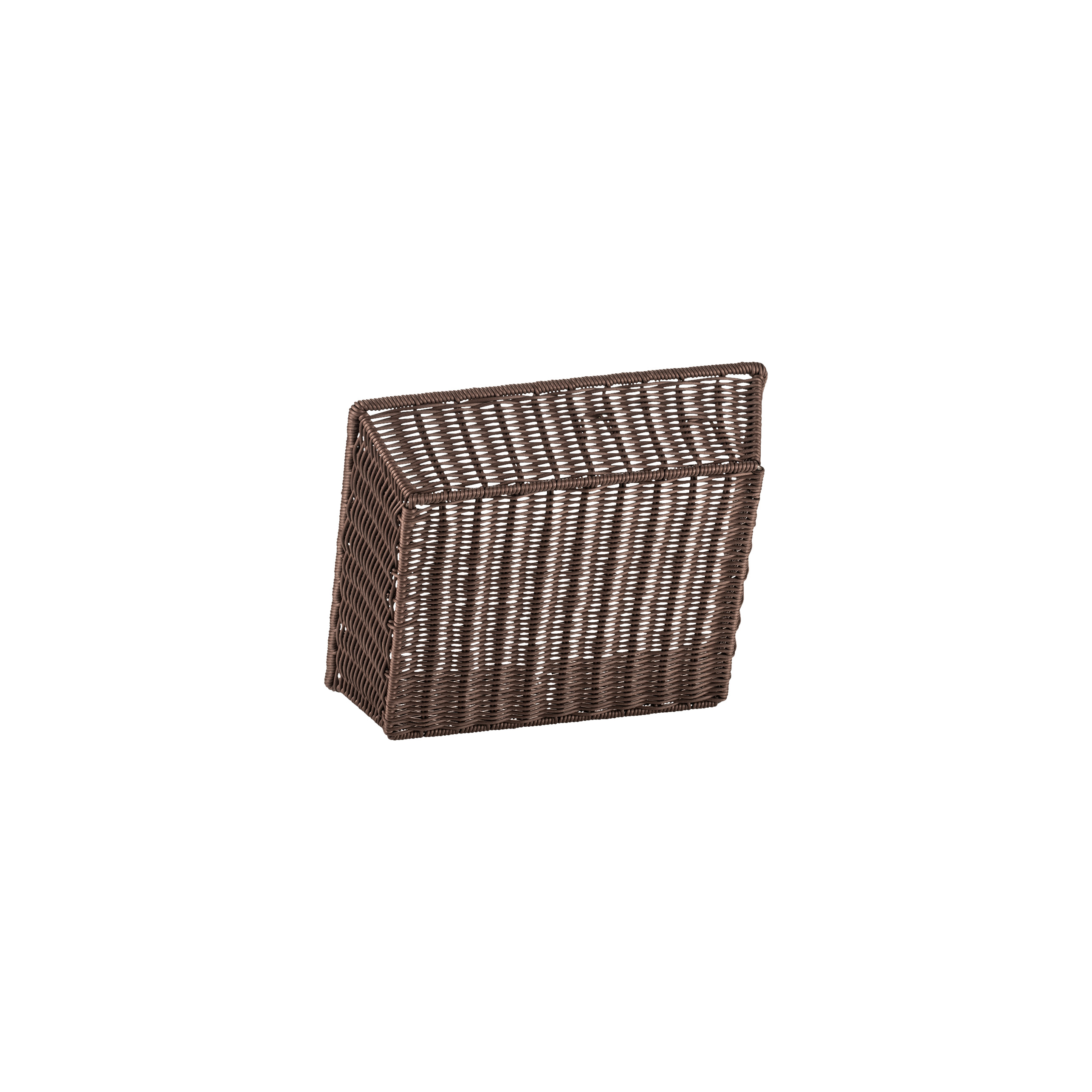 Systemkorb 35,5 x 32,5 x 10 cm, braun mit Drahtverstärkung im oberen Rand