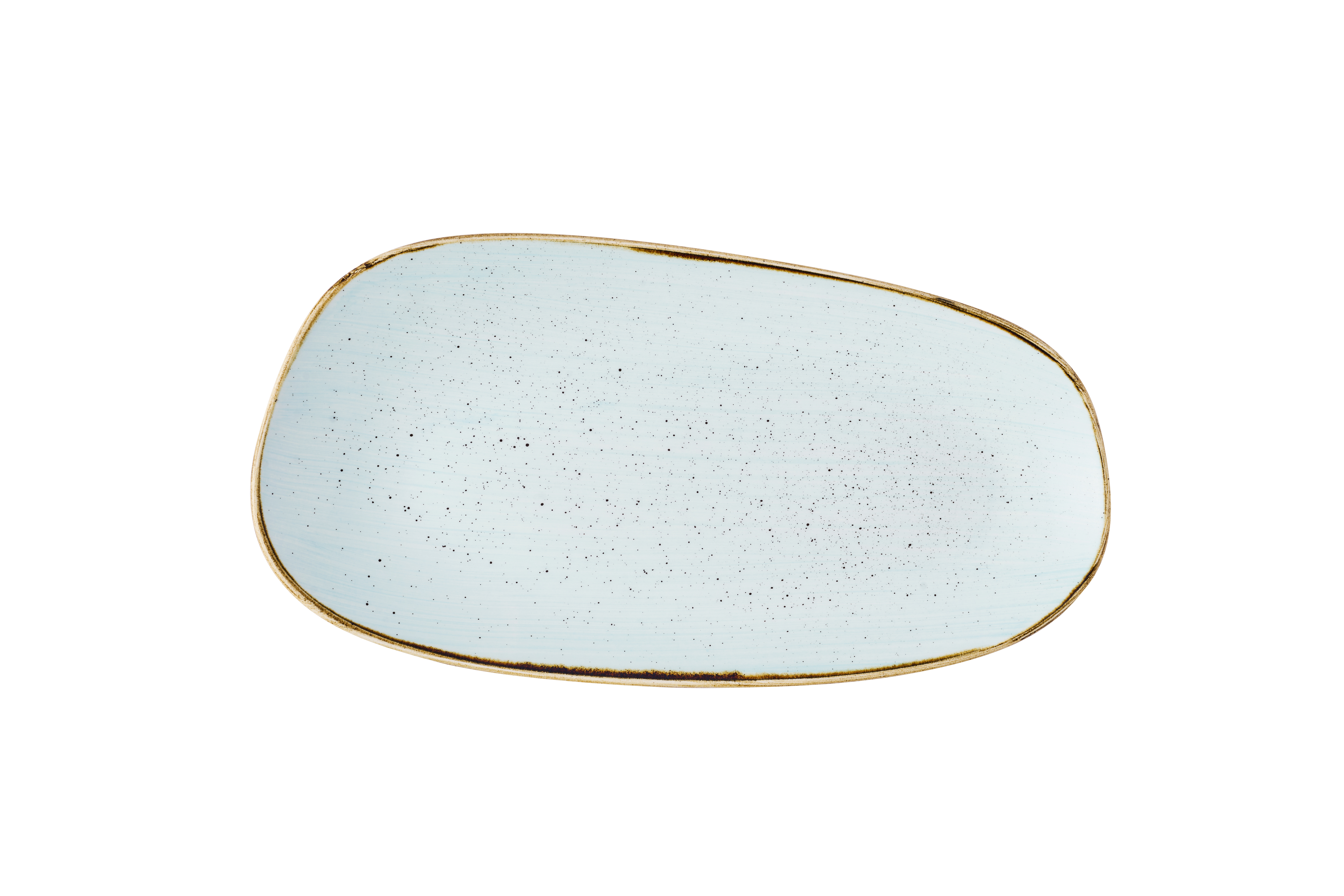 Geschwungene Platte, 35 x 18,5cm, Stonecast Duck Egg Blue