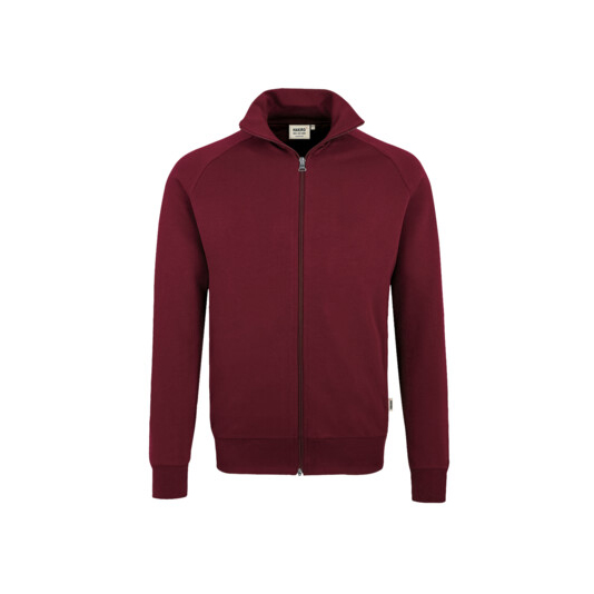 Unisex-Sweatjacke College, weinrot