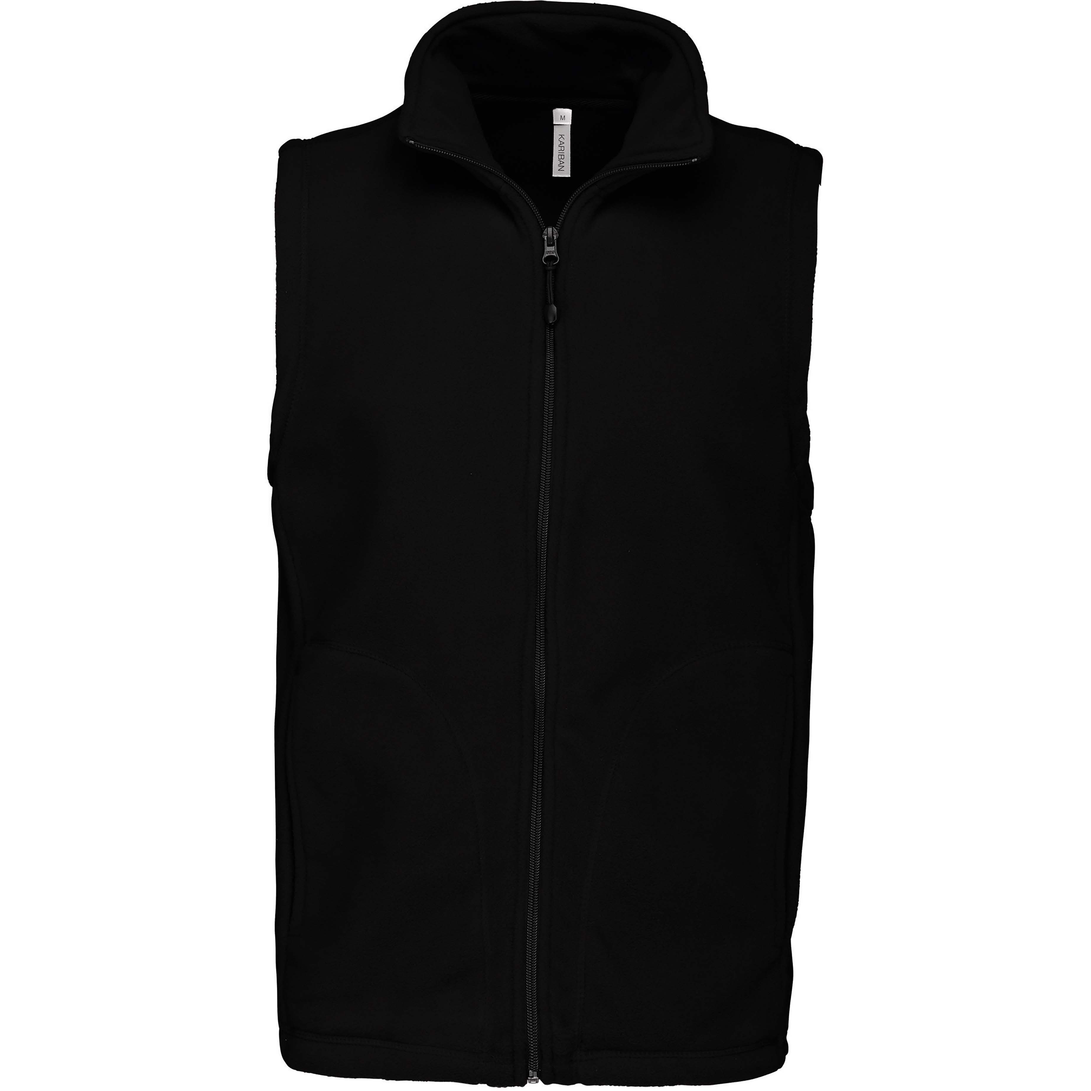 Herren-Fleece-Weste, schwarz