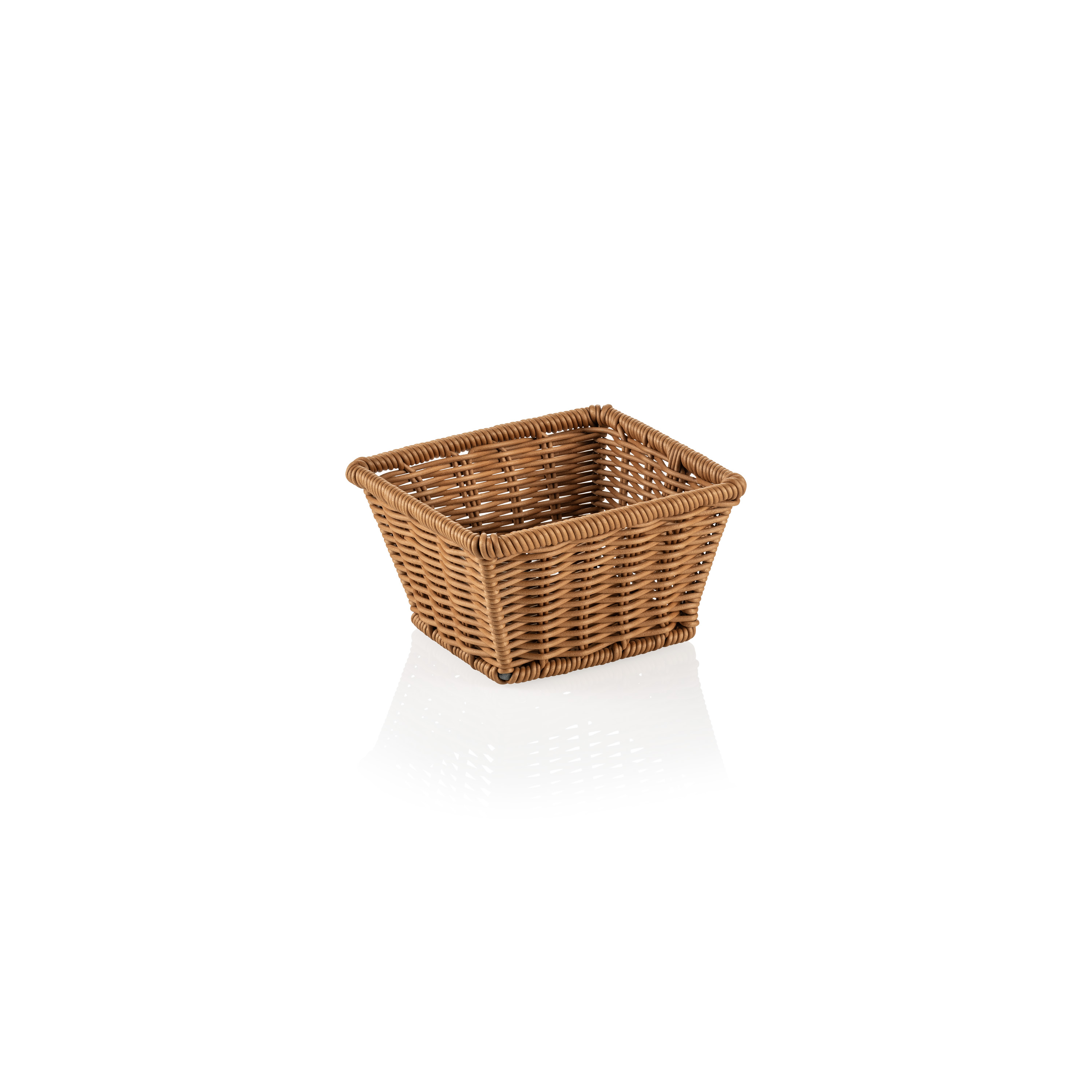 Systemkorb 17,5 x 16,0 x 10 cm, beige mit Drahtverstärkung im oberen Rand
