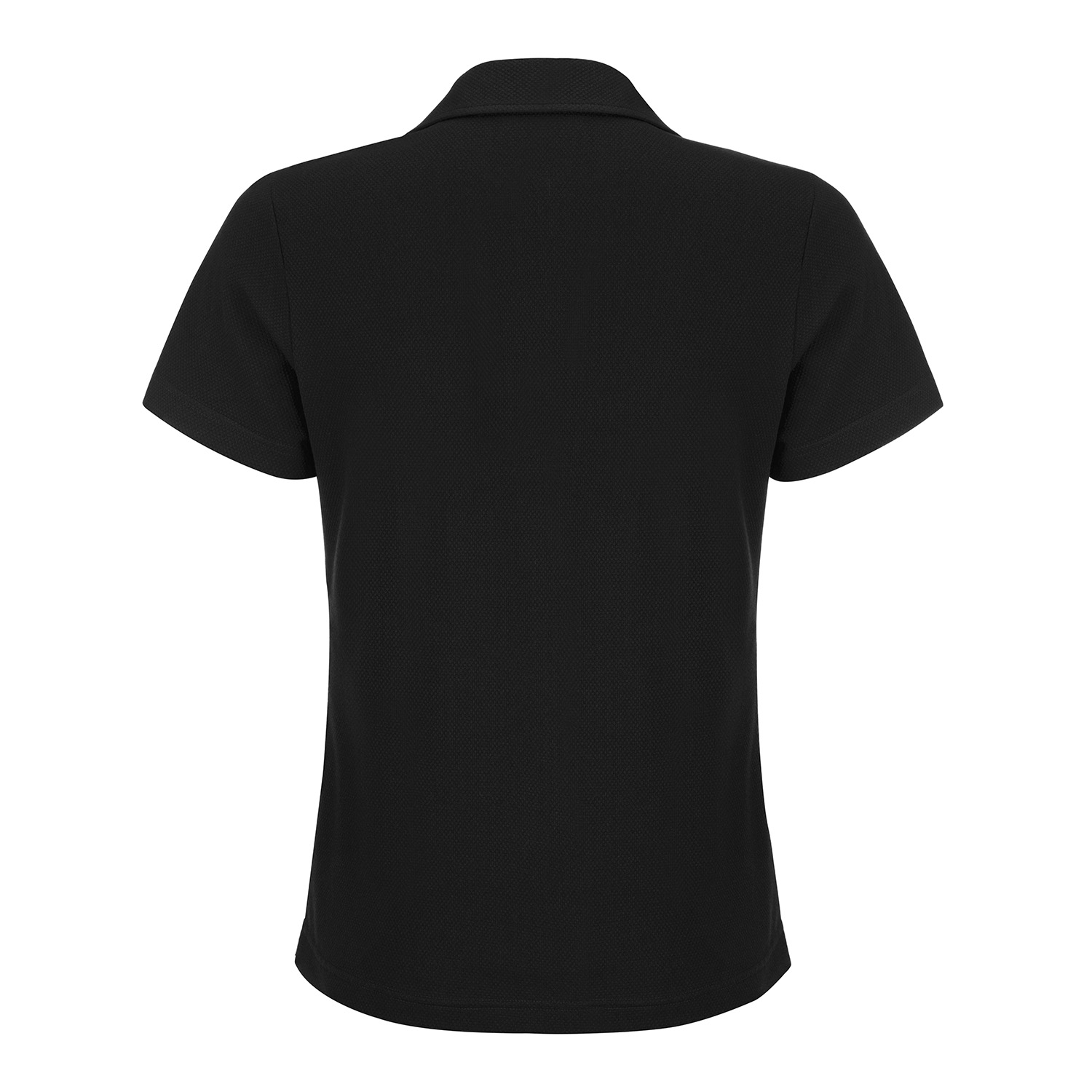 Poloshirt Waffelpique, 1/2 Arm, schwarz