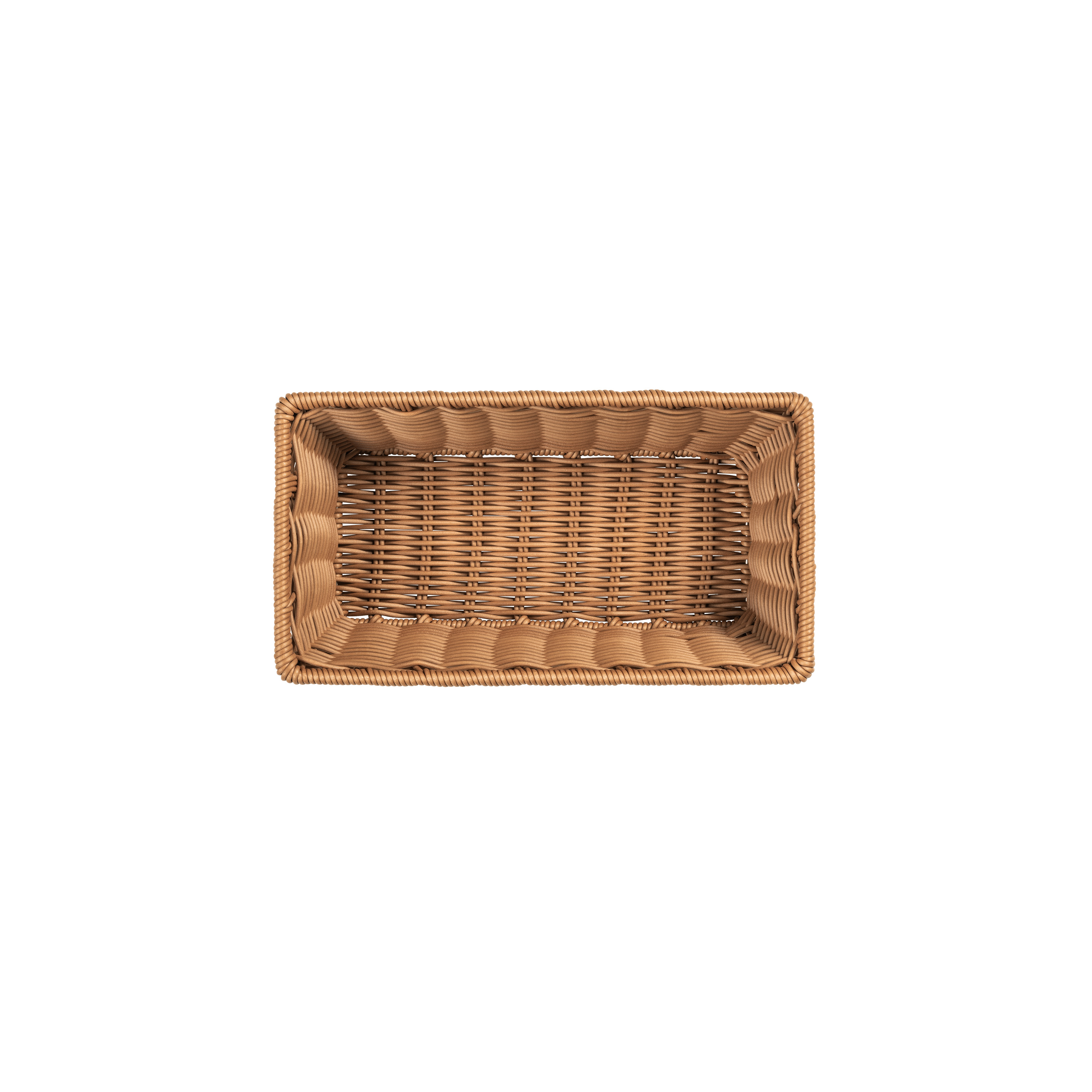 Systemkorb 32,5 x 17,5 x 10 cm, beige mit Drahtverstärkung im oberen Rand
