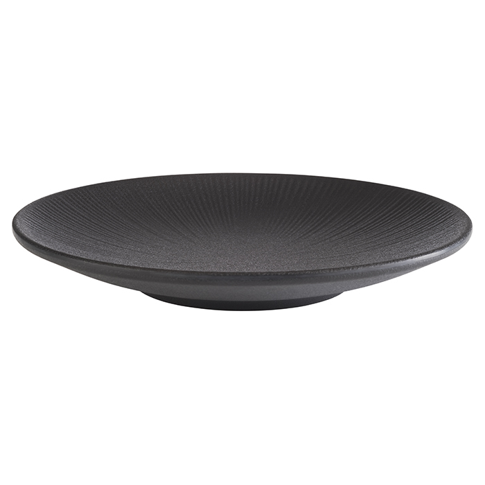 Teller -NERO- Ø 21 cm, H: 3 cm Melamin, schwarz