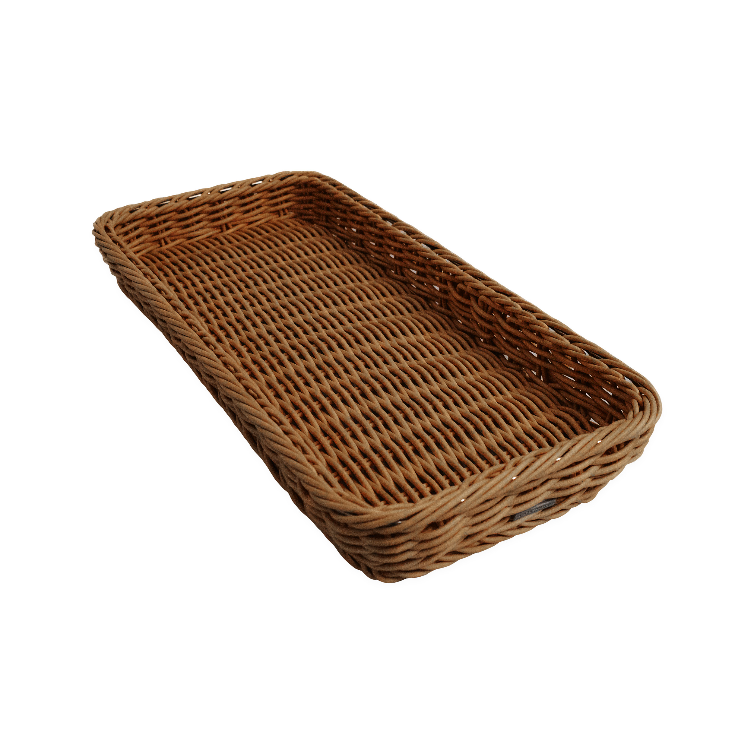 Auslagekorb 40 x 20 x 5 cm, beige mit Rahmenverstärkung aus Edelstahl