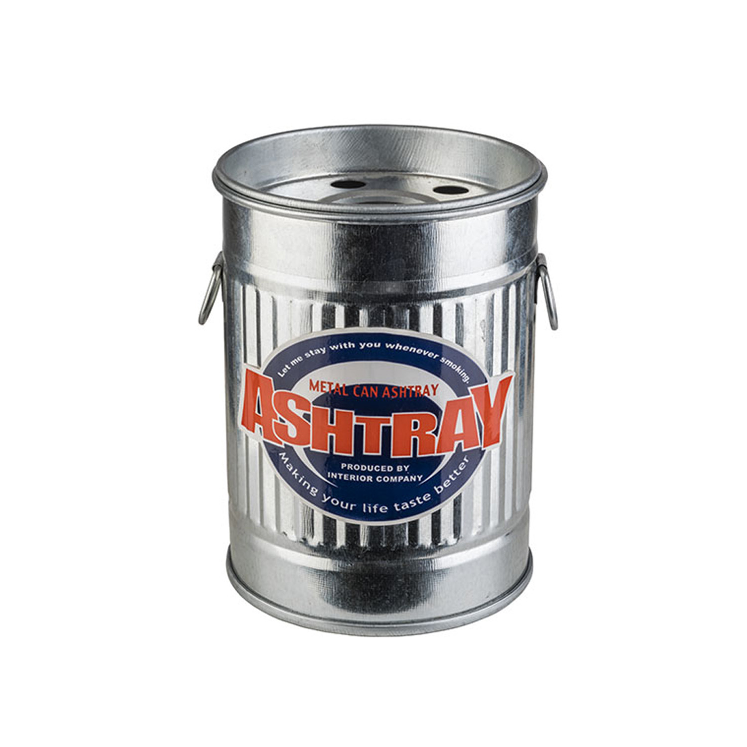 Windaschenbecher -SMOKY- Ø 8,5 cm, H: 11,5 cm Metall verzinkt