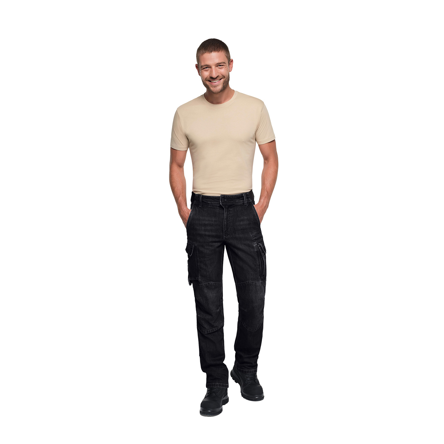 Herrenhose Worker-Jeans Dyneema x-stretch ECO, schwarz
