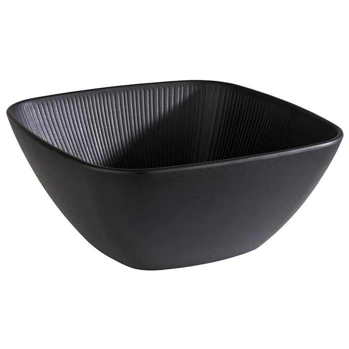 Schale -NERO- 25 x 25 cm, H: 11 cm Melamin, schwarz