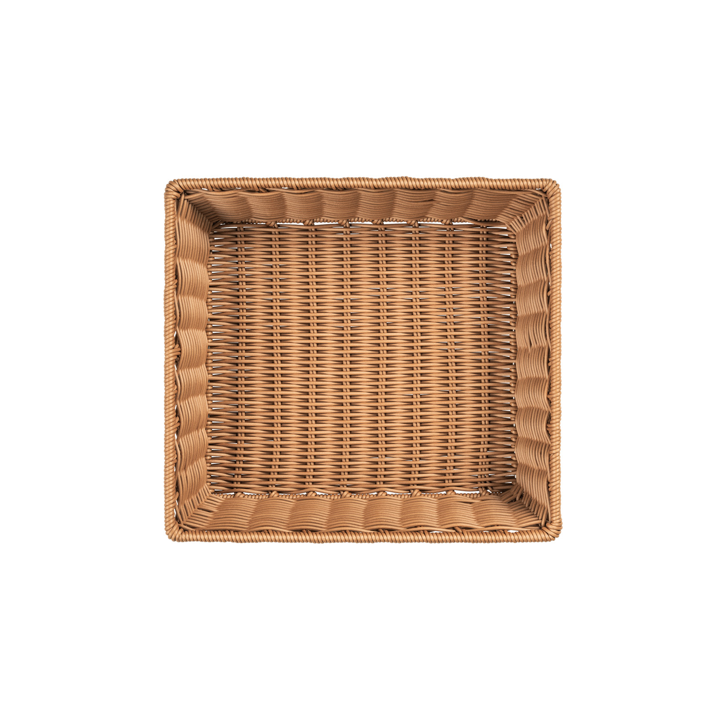 Systemkorb 35,5 x 32,5 x 10 cm, beige mit Drahtverstärkung im oberen Rand
