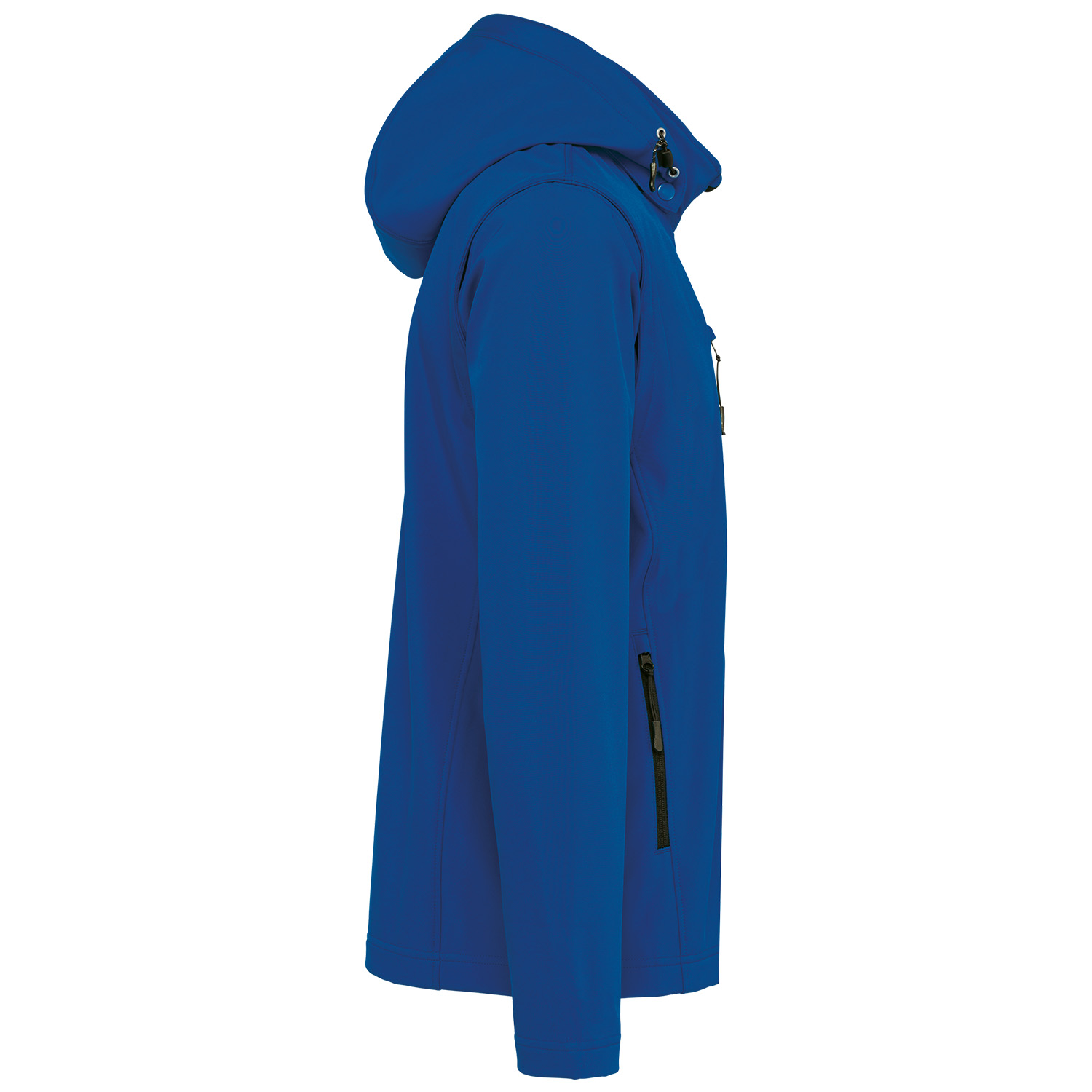 Unisex-Softshell-Jacke, 3-lagig mit Kapuze und abnehmbaren Ärmeln, dark royal blue