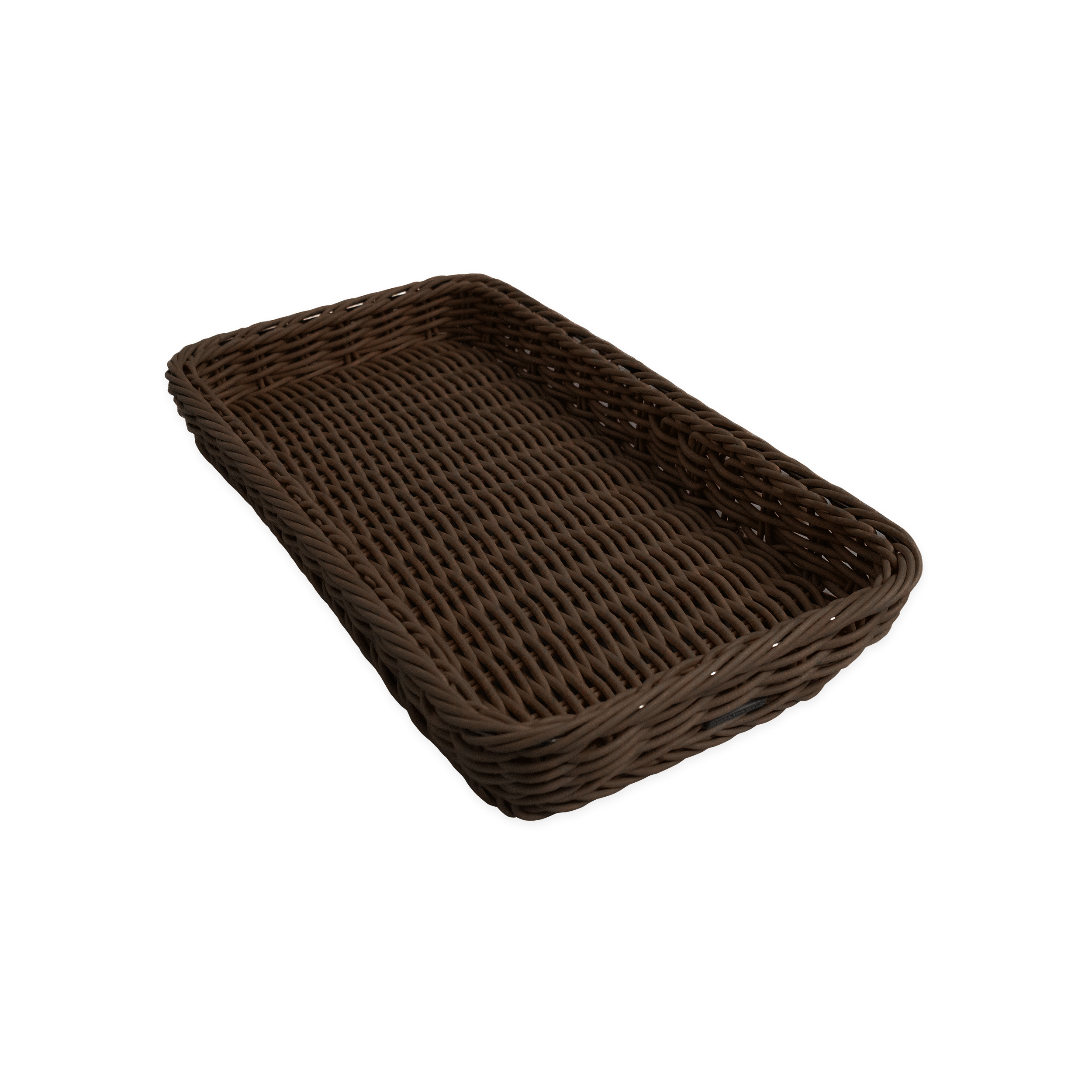 Auslagekorb 30 x 20 x 5 cm, braun mit Rahmenverstärkung aus Edelstahl