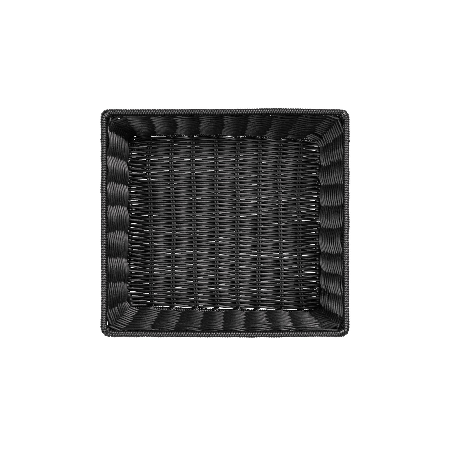 Systemkorb 35,5 x 32,5 x 10 cm, schwarz mit Drahtverstärkung im oberen Rand