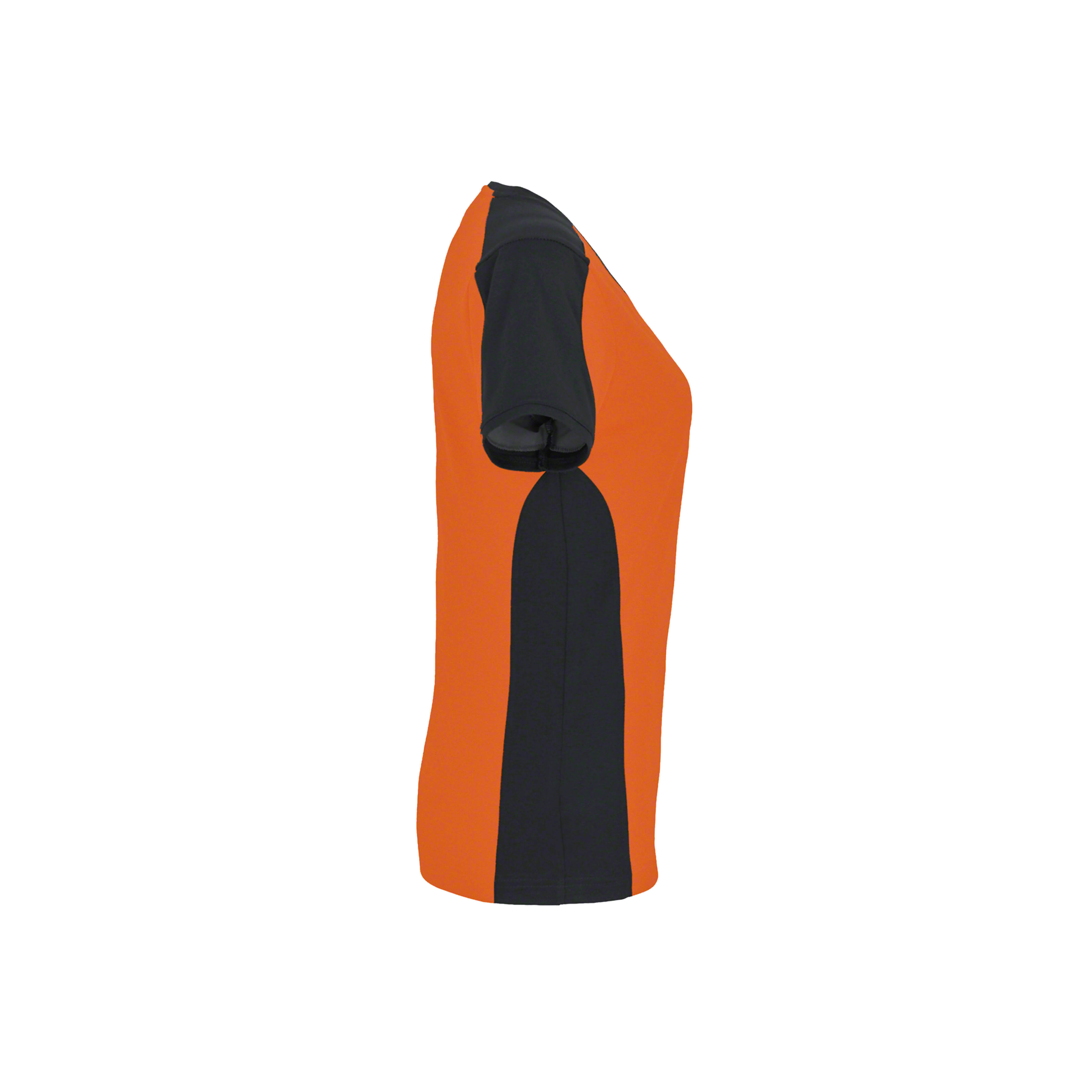 *Auslauf 2026*Woman-V-Shirt Contrast, orange/anthrazit