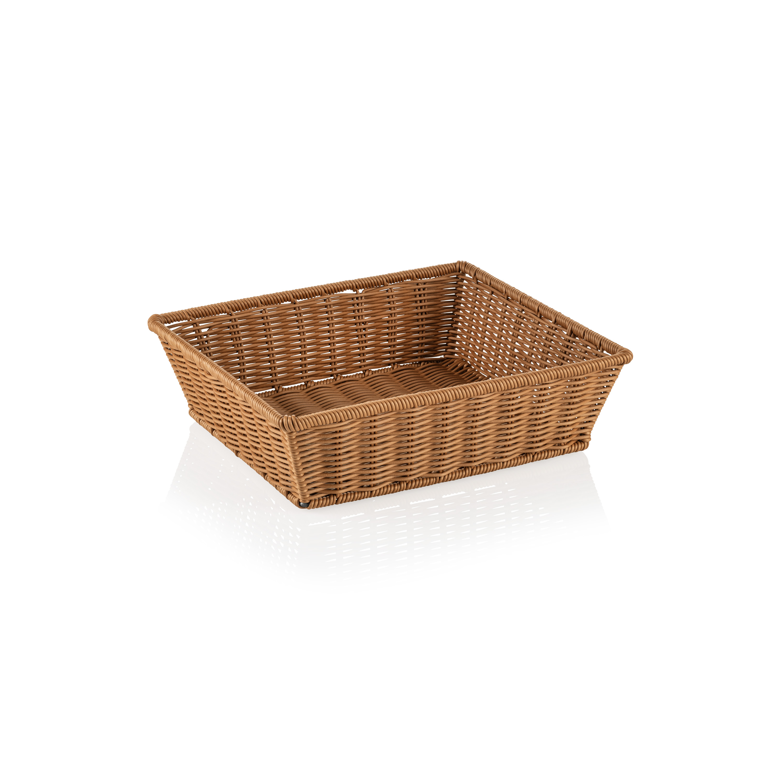 Systemkorb 35,5 x 32,5 x 10 cm, beige mit Drahtverstärkung im oberen Rand