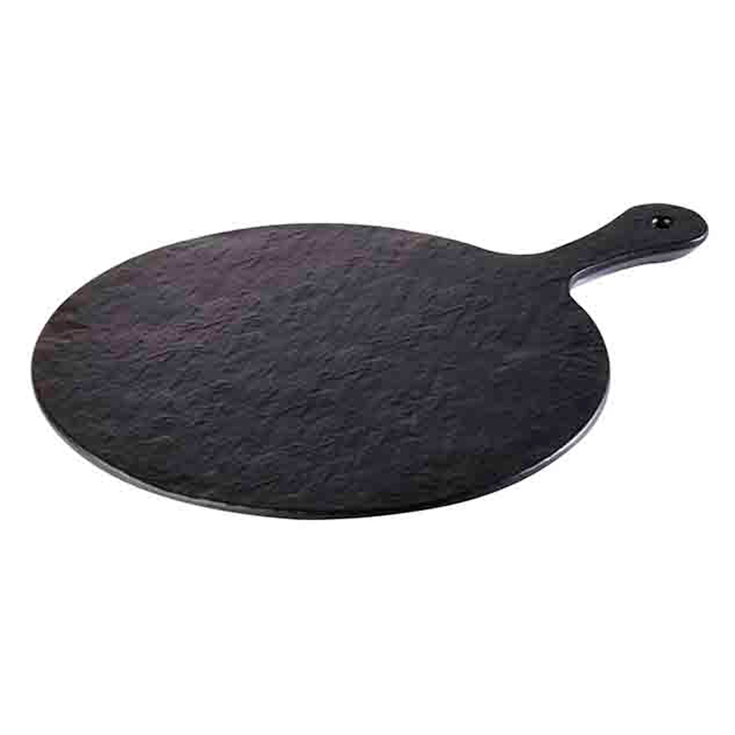 Tablett -SLATE-ROCK- Ø 30 cm, H: 1,5 cm Melamin, schwarz, Schieferlook