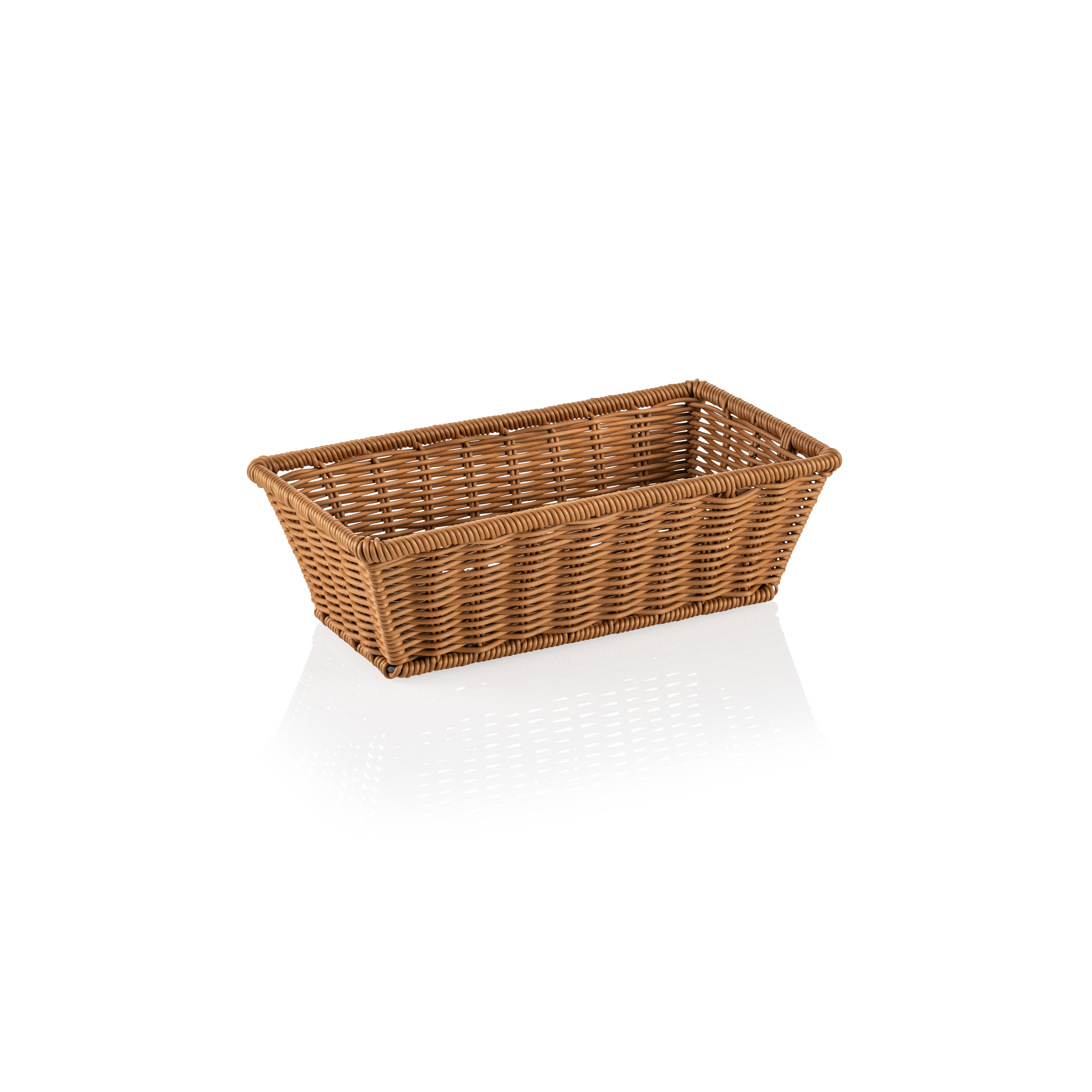 Systemkorb 32,5 x 17,5 x 10 cm, beige mit Drahtverstärkung im oberen Rand