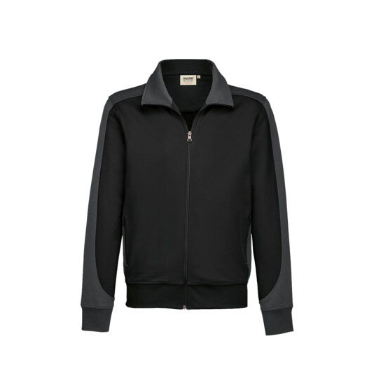 Unisex-Sweatjacke Contrast Mikralinar, schwarz/anthrazit