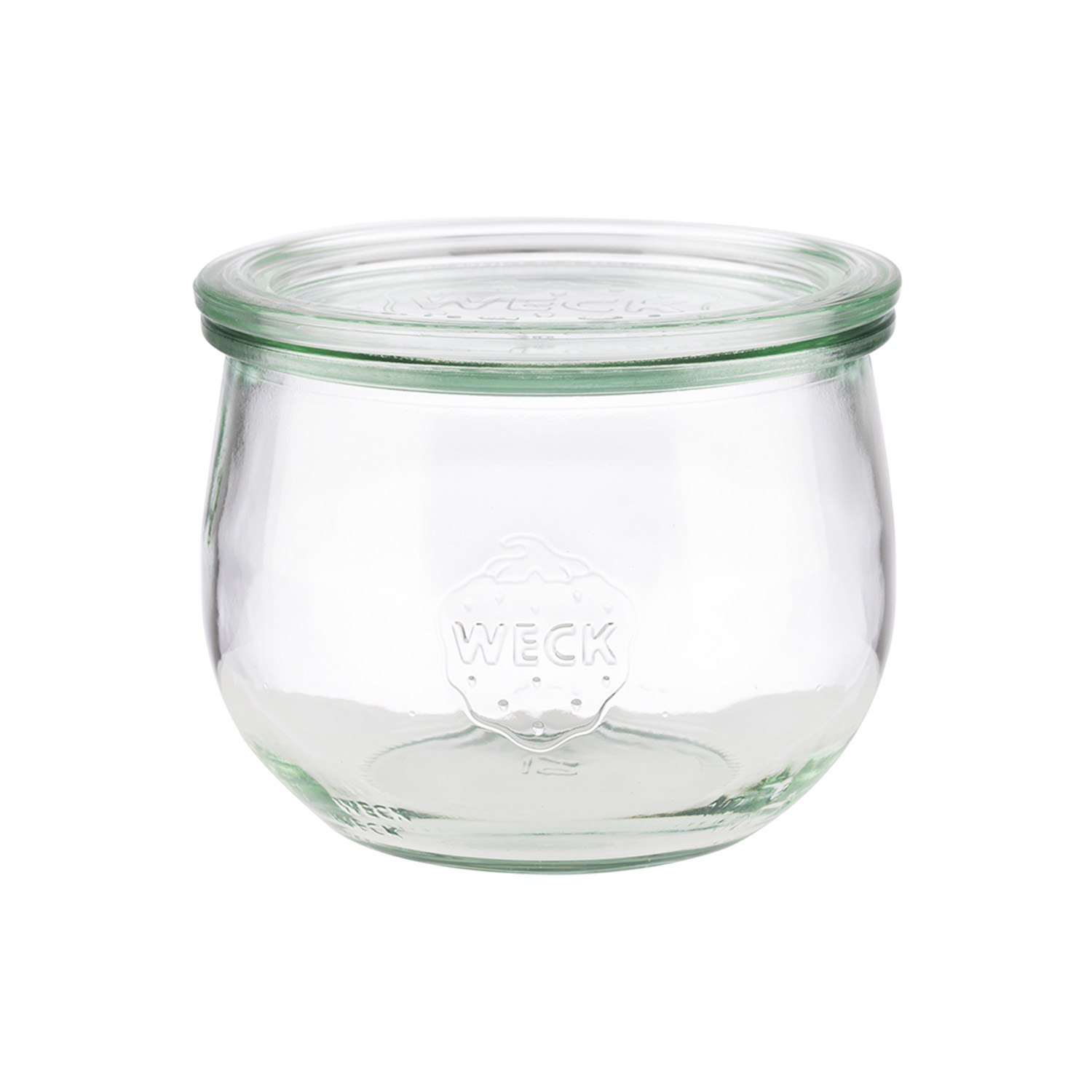 Weck-Glas mit Deckel, 6er Set Ø 11 cm, H: 9 cm Tulpenform 580 ml