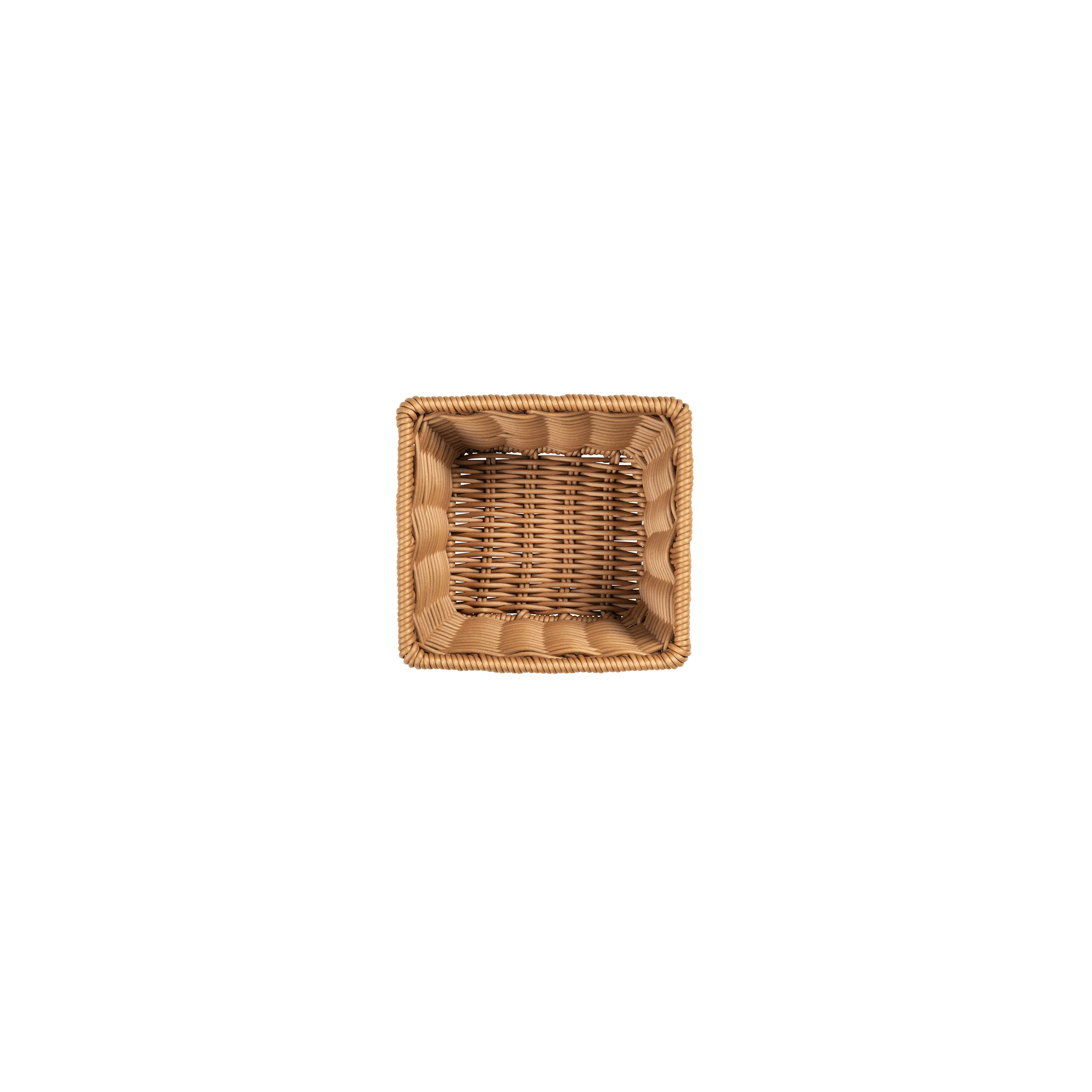 Systemkorb 17,5 x 16,0 x 10 cm, beige mit Drahtverstärkung im oberen Rand