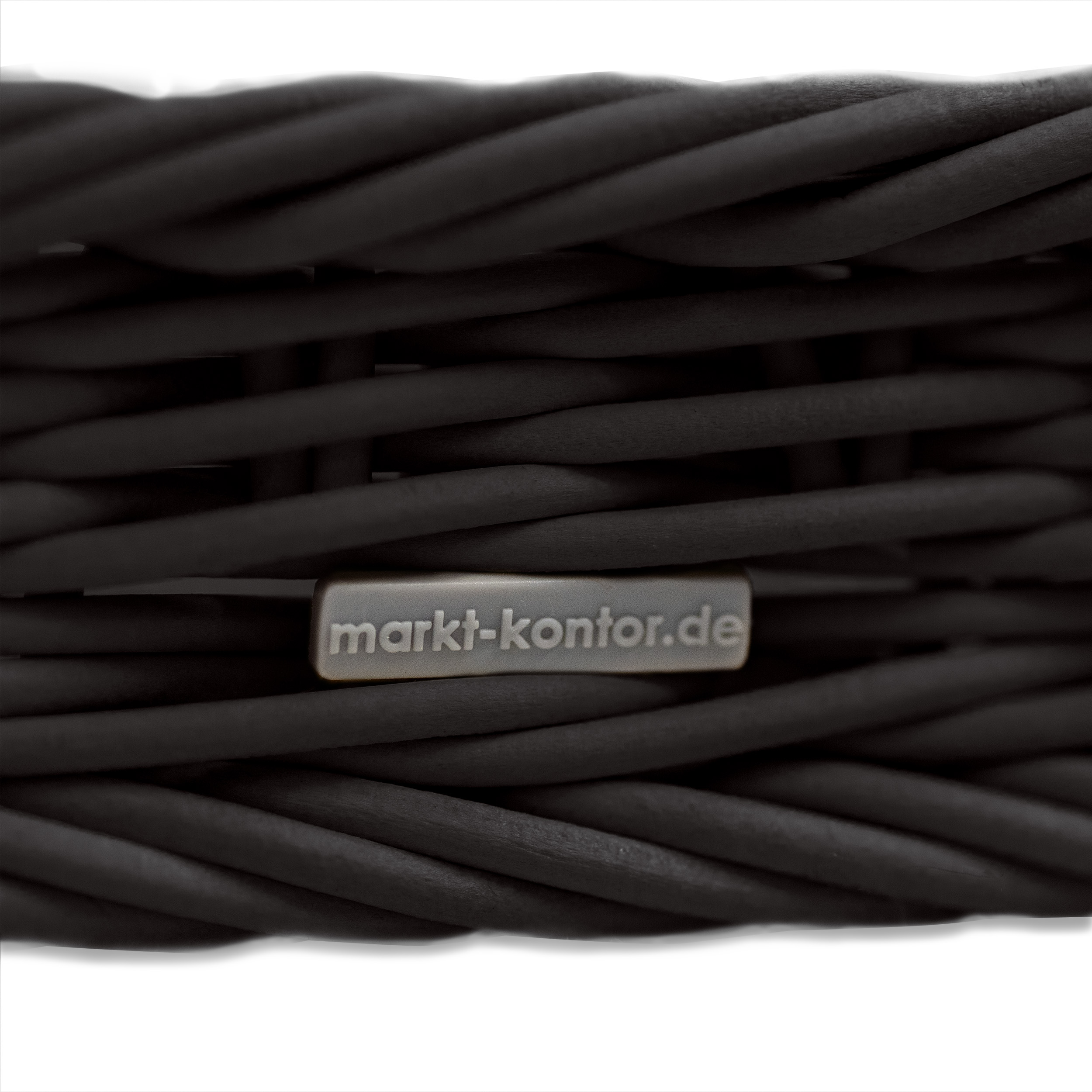 Auslagekorb 40 x 20 x 5 cm, schwarz mit Rahmenverstärkung aus Edelstahl