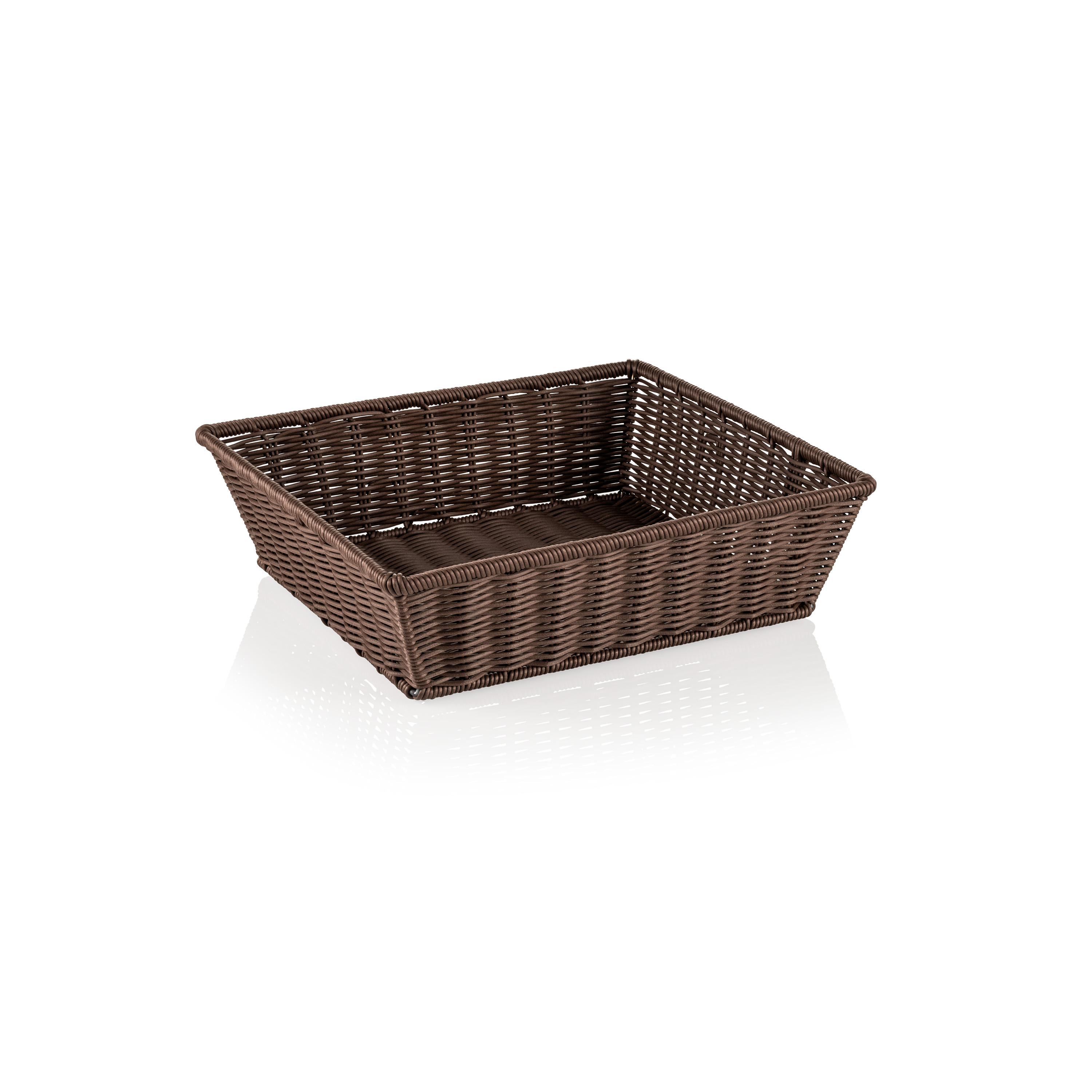 Systemkorb 35,5 x 32,5 x 10 cm, braun mit Drahtverstärkung im oberen Rand