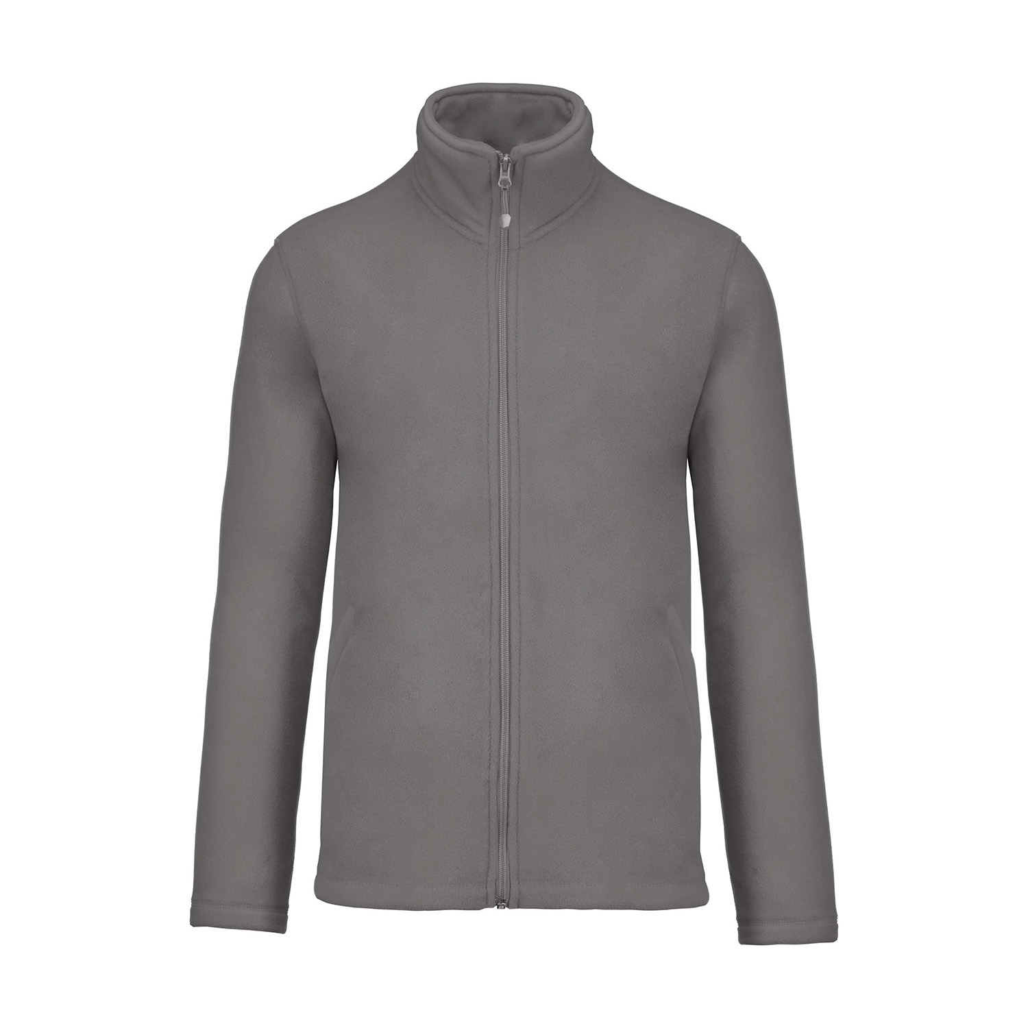 Herren-Fleece-Jacke, convoy grau
