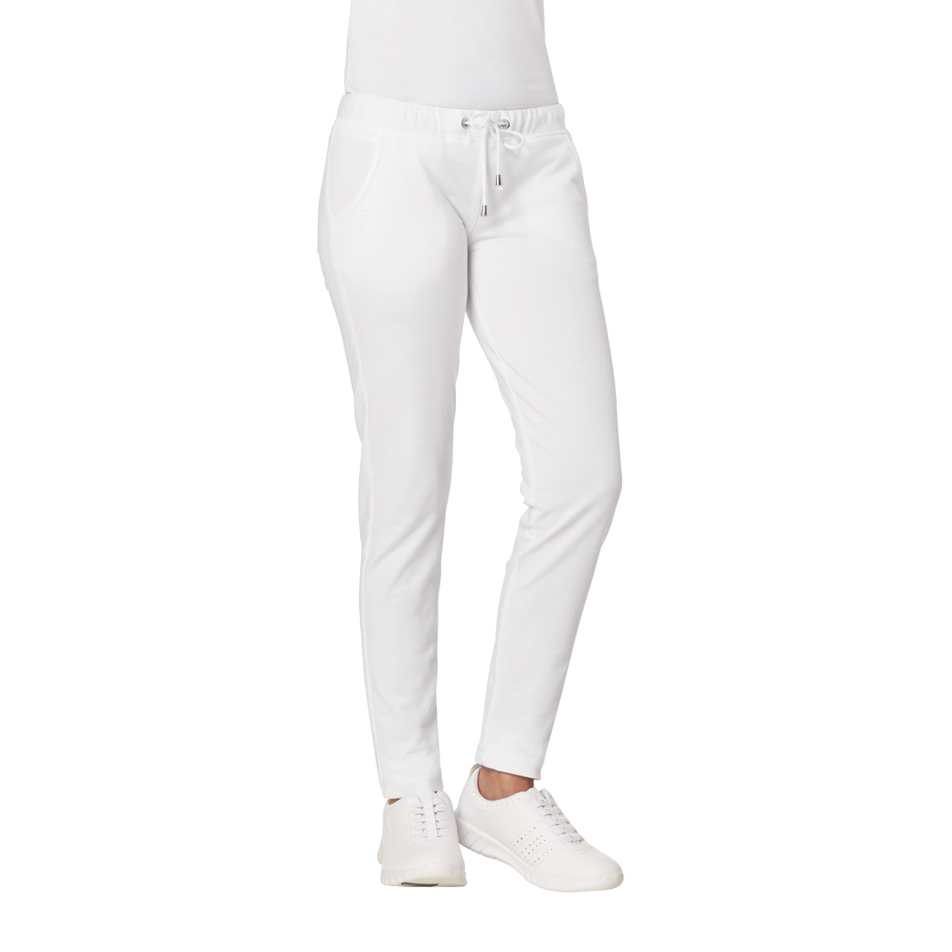 Damen-Sweathose Slim Style, elastischer Bund, weiß