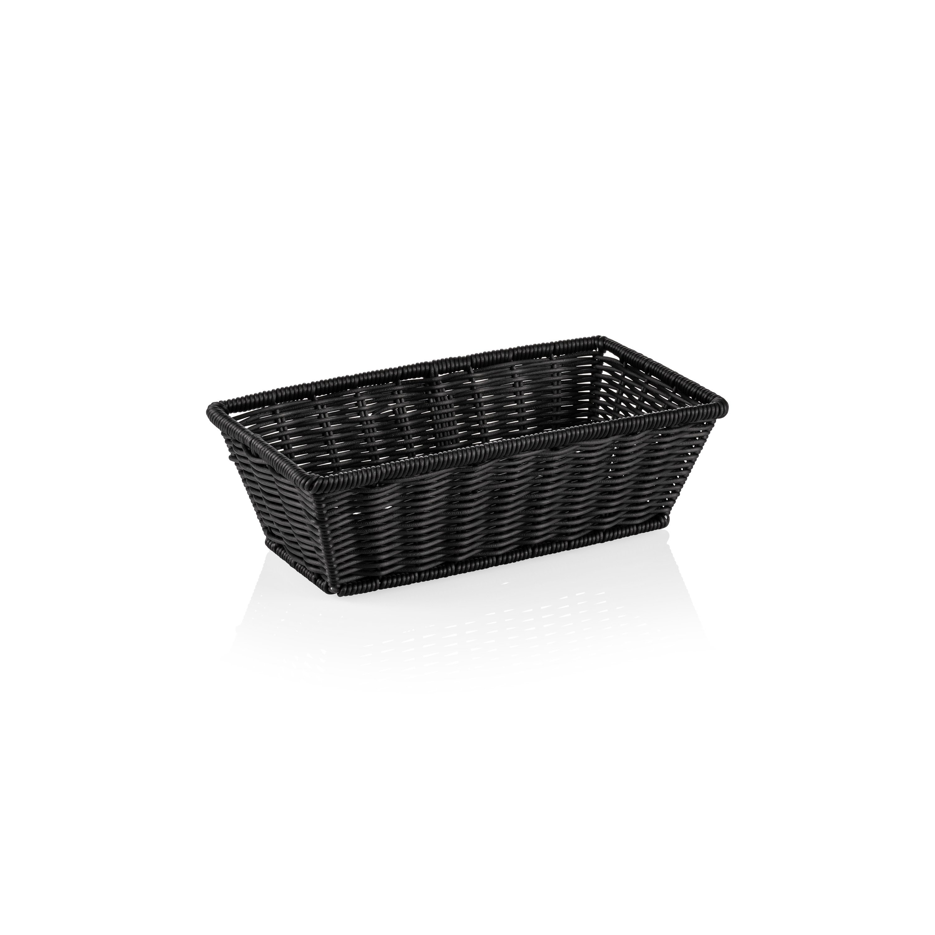 Systemkorb 32,5 x 17,5 x 10 cm, schwarz mit Drahtverstärkung im oberen Rand