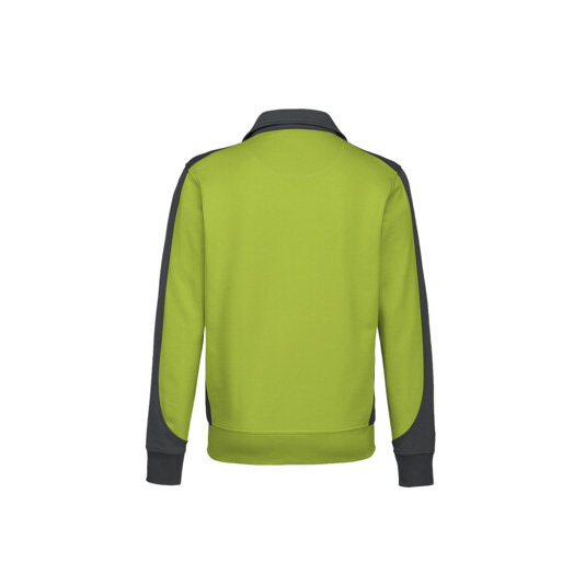 Unisex-Sweatjacke Contrast Mikralinar, kiwi/anthrazit
