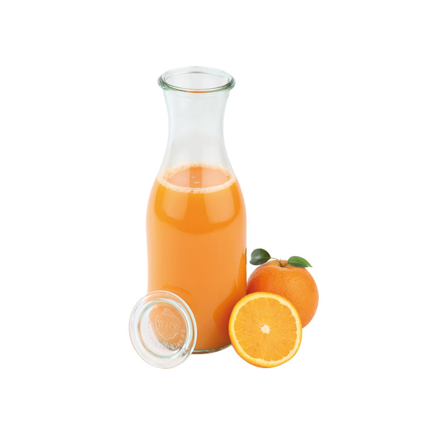 Auslauf* Weck-Saftflaschen mit Deckel 12-teiliges Set 1 Liter, H: 25,5 cm