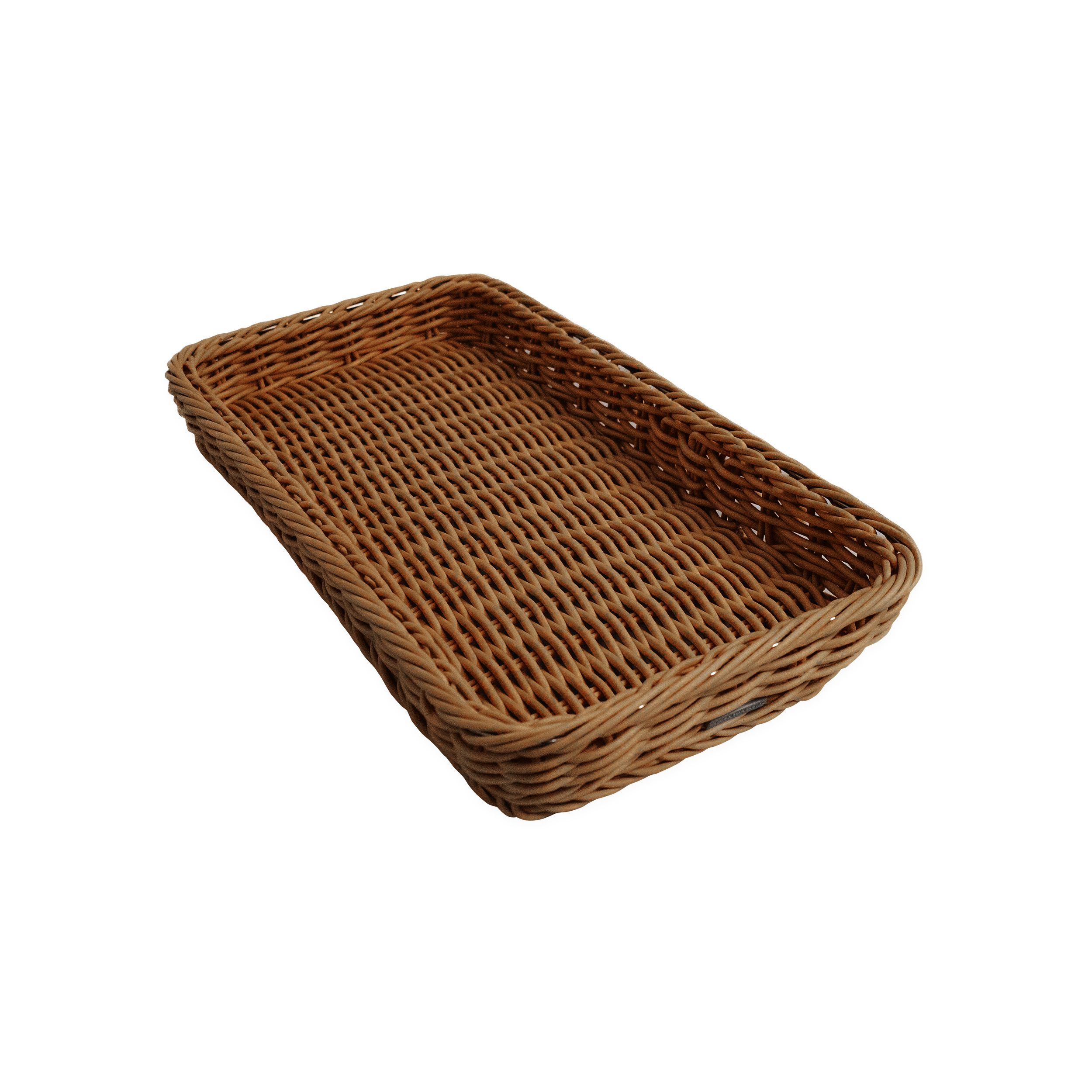Auslagekorb 30 x 20 x 5 cm, beige mit Rahmenverstärkung aus Edelstahl