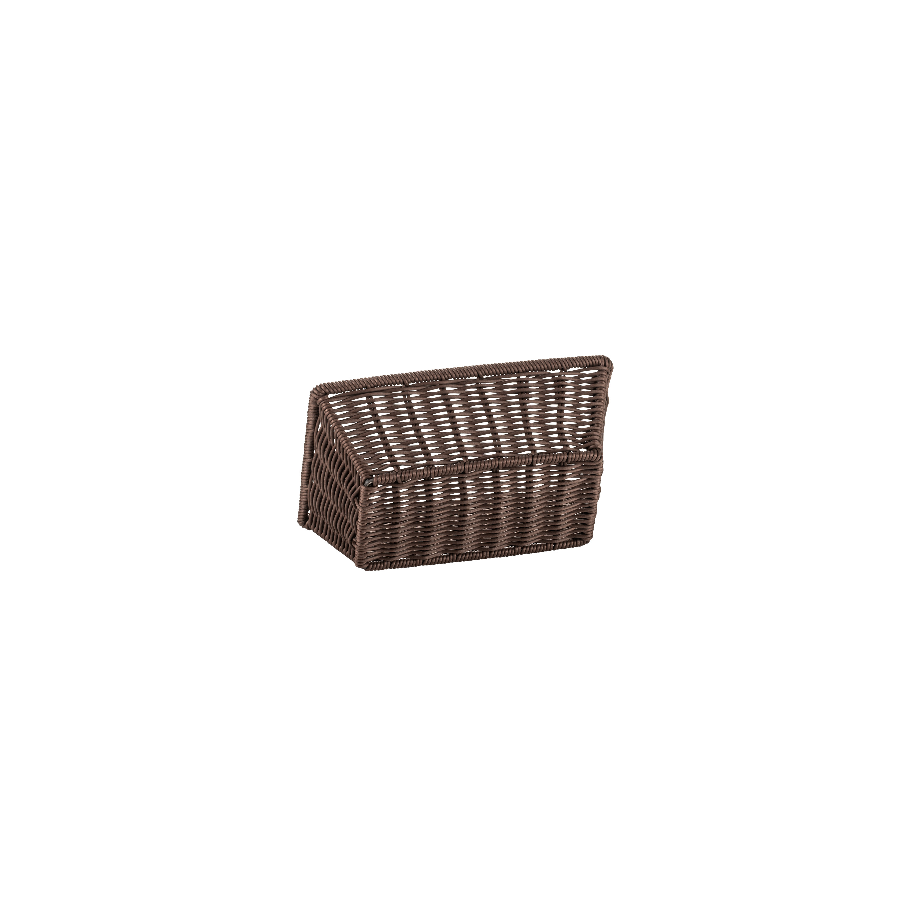 Systemkorb 26,5 x 16,0 x 10 cm, braun mit Drahtverstärkung im oberen Rand