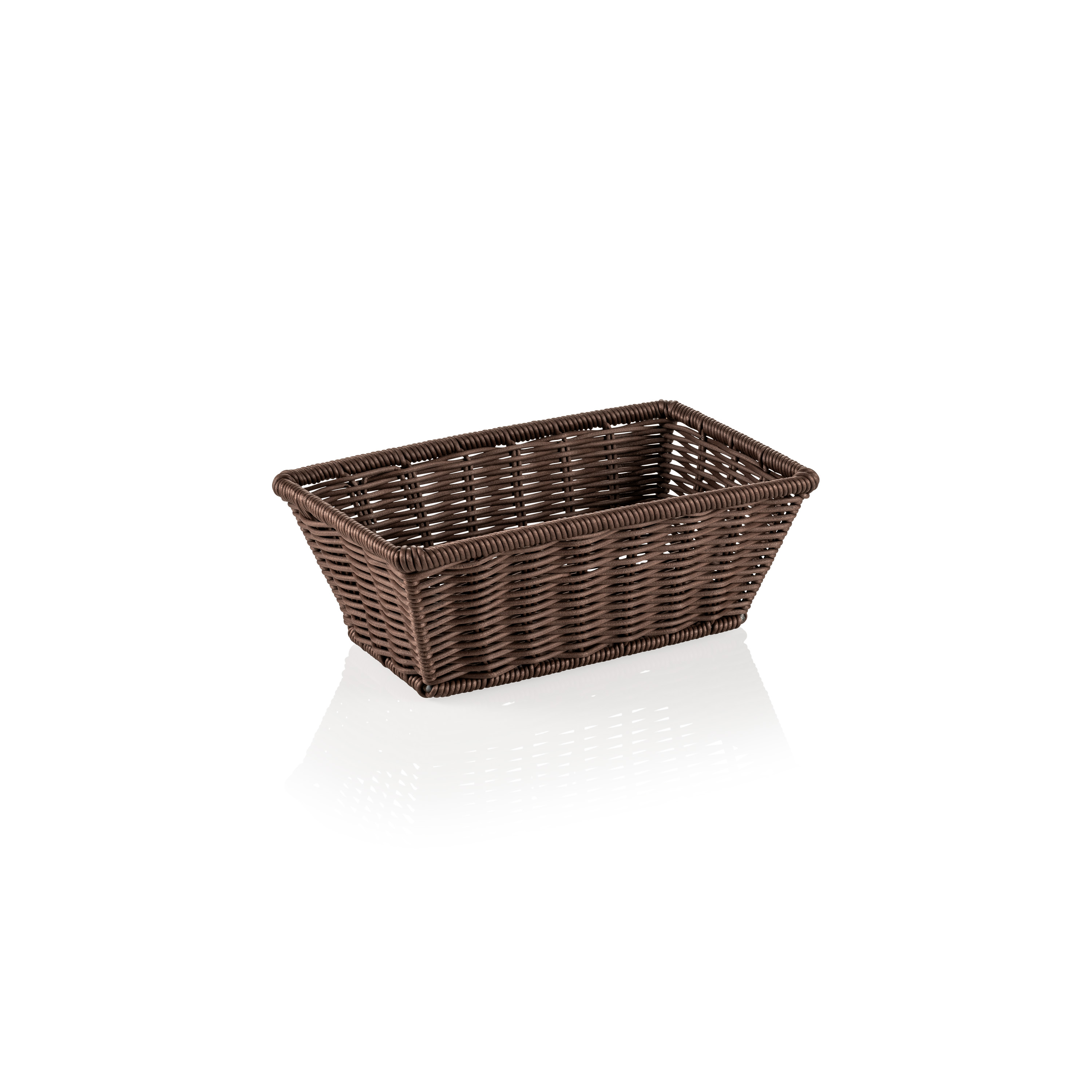 Systemkorb 26,5 x 16,0 x 10 cm, braun mit Drahtverstärkung im oberen Rand