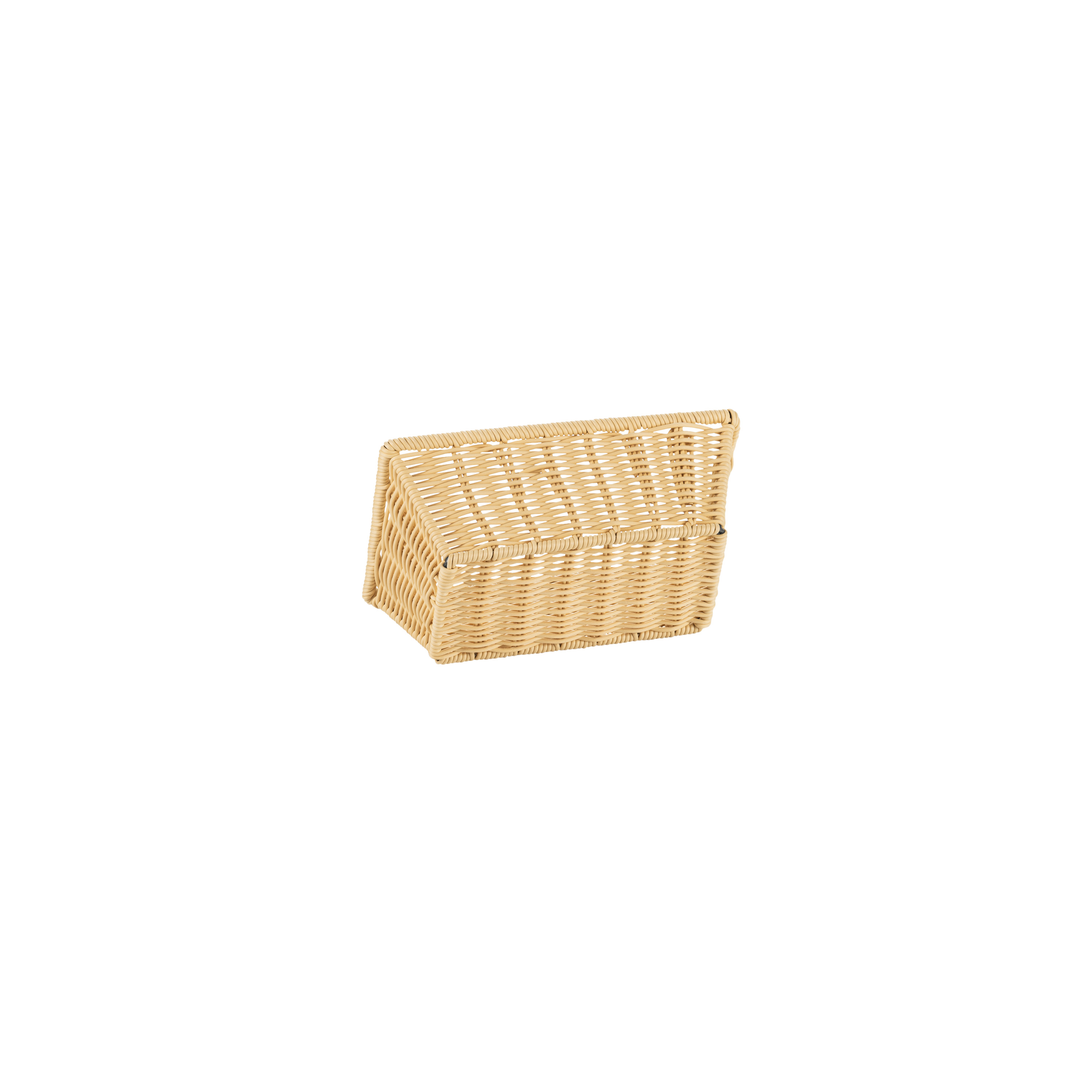 Systemkorb 26,5 x 16,0 x 10 cm, hellbeige mit Drahtverstärkung im oberen Rand