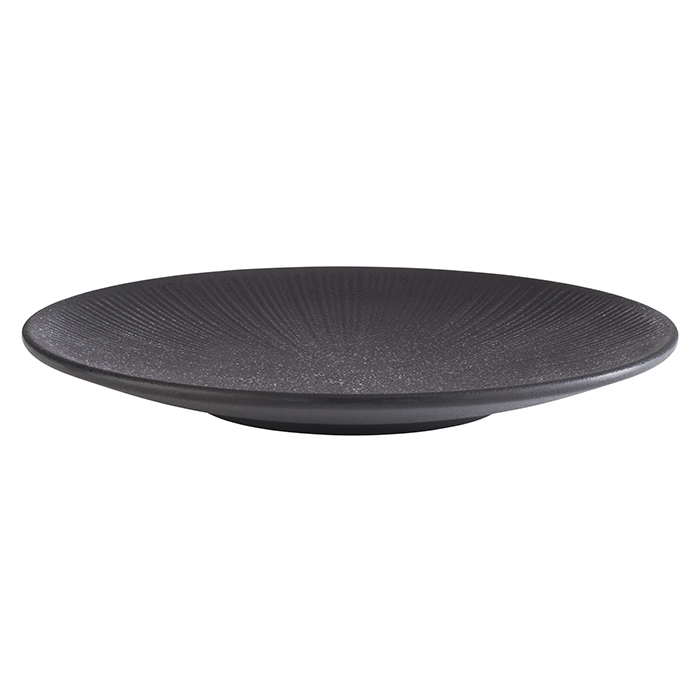 Teller -NERO- Ø 26 cm, H: 3 cm Melamin, schwarz