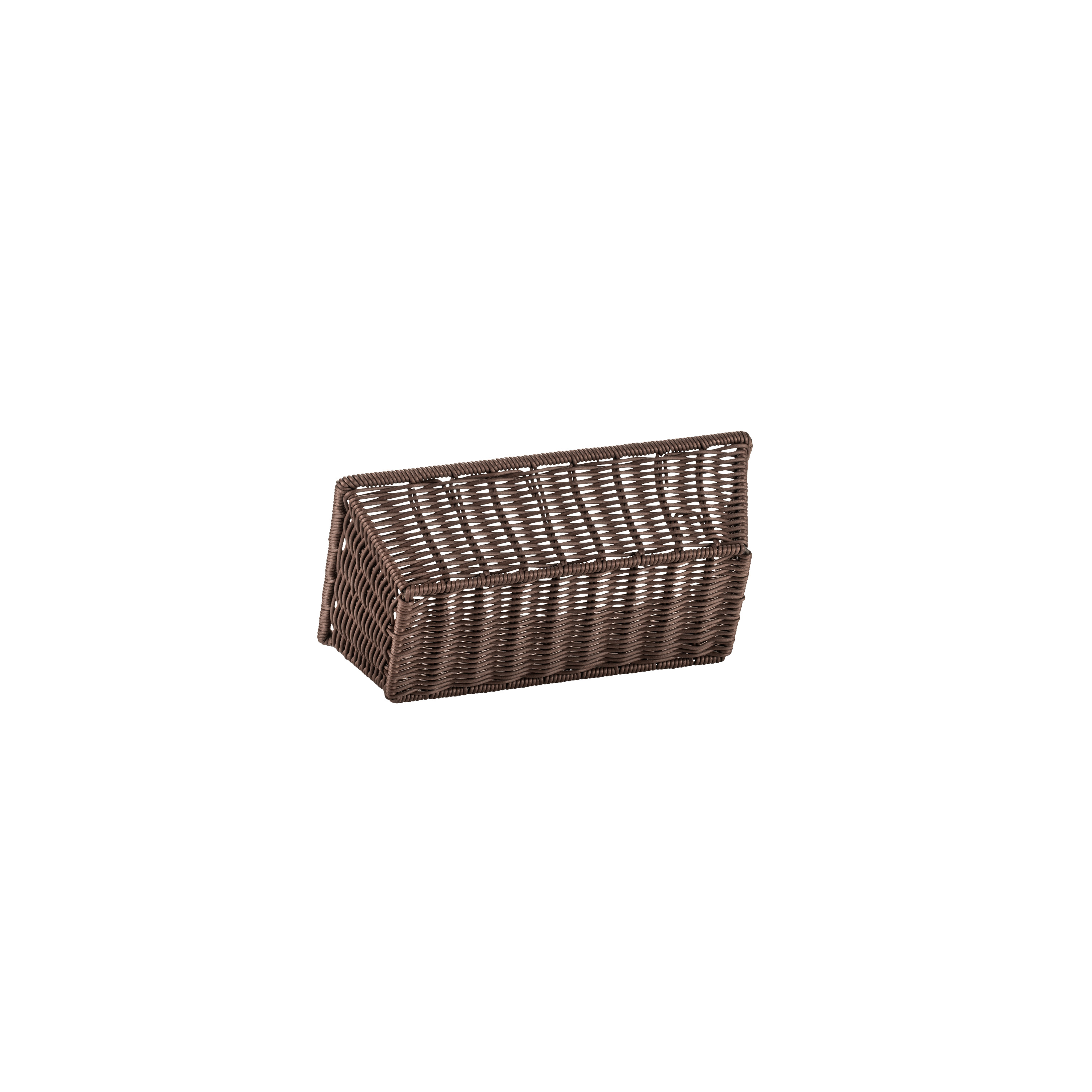 Systemkorb 32,5 x 17,5 x 10 cm, braun mit Drahtverstärkung im oberen Rand