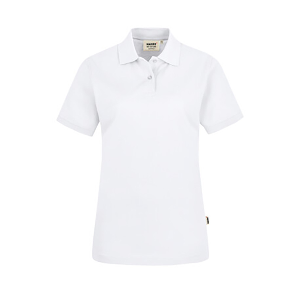 Damen-Poloshirt Top, Kurzarm, weiß