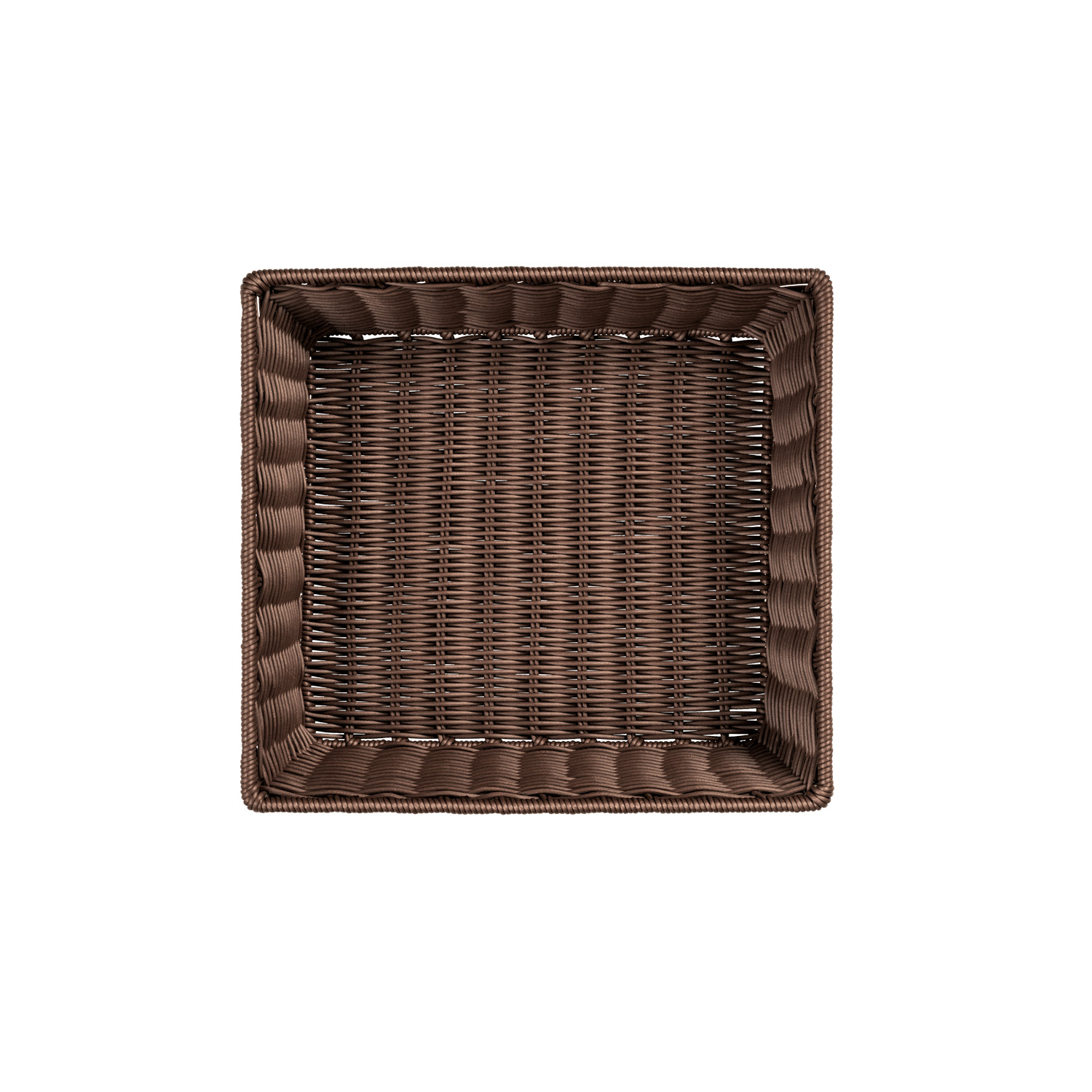 Systemkorb 35,5 x 32,5 x 10 cm, braun mit Drahtverstärkung im oberen Rand