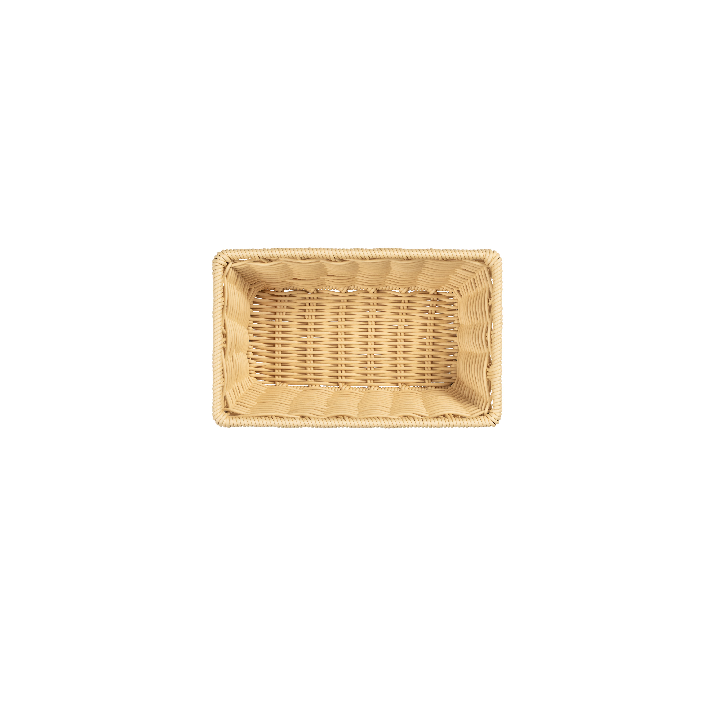 Systemkorb 26,5 x 16,0 x 10 cm, hellbeige mit Drahtverstärkung im oberen Rand