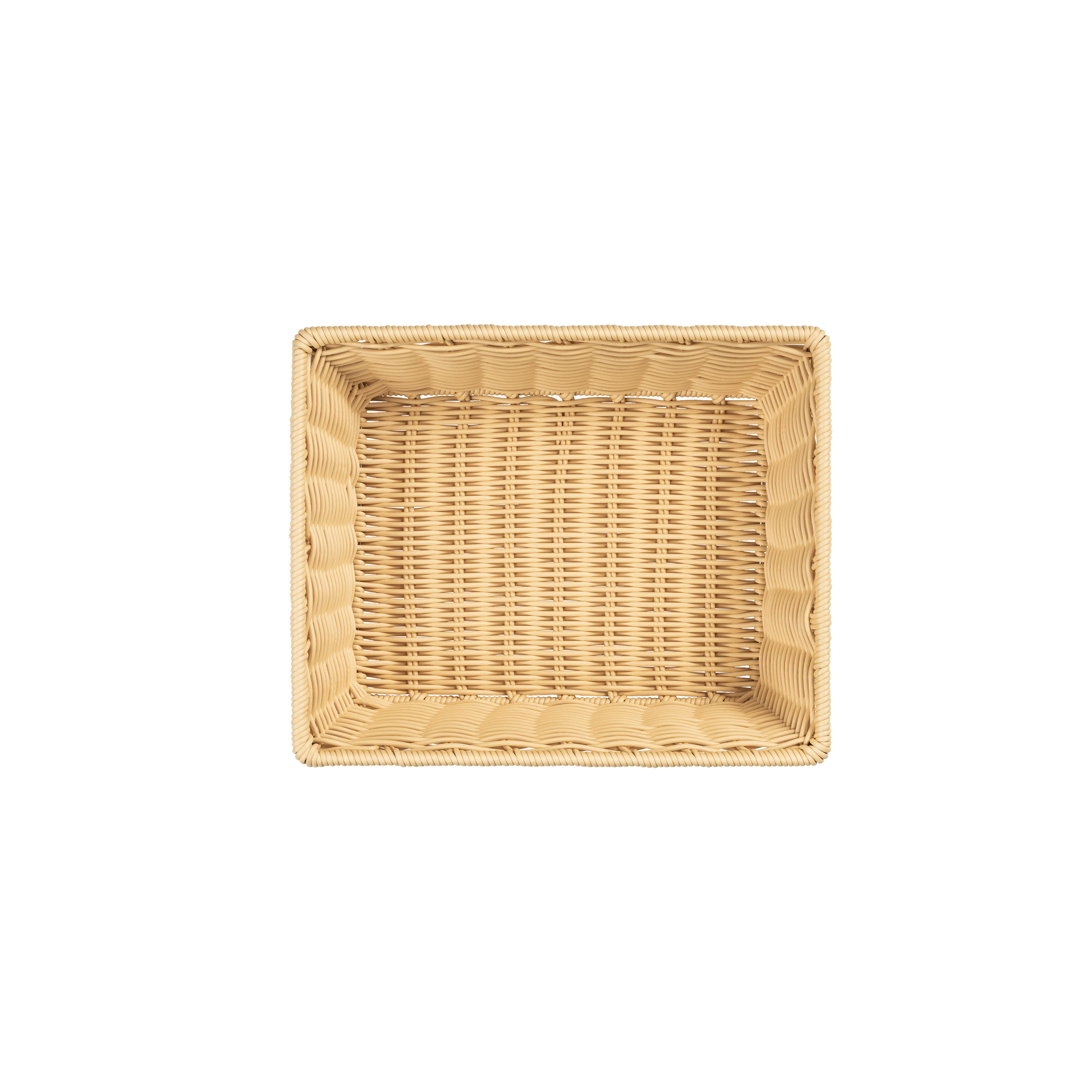 Systemkorb 32,5 x 26,5 x 10 cm, hellbeige mit Drahtverstärkung im oberen Rand