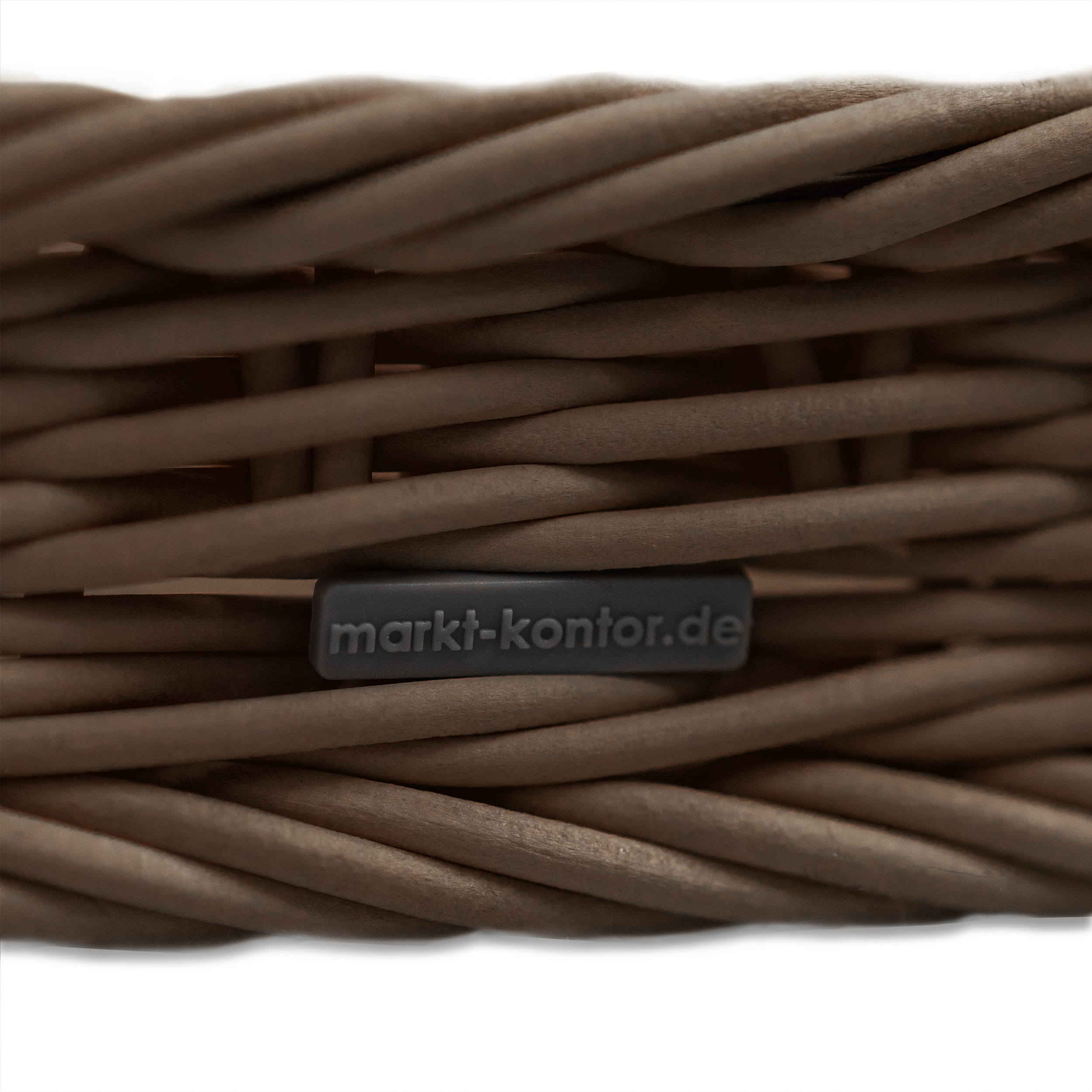 Auslagekorb 40 x 30 x 5 cm, braun mit Rahmenverstärkung aus Edelstahl